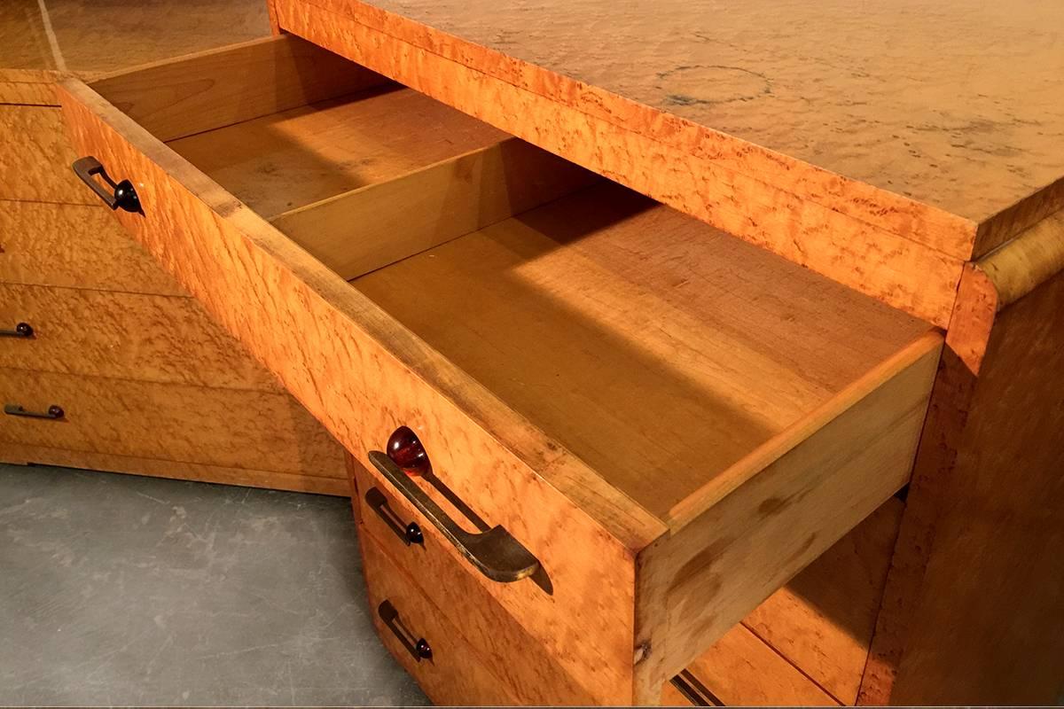 Unknown Set of Two Art Deco Bird's-Eye Maple Dressers, circa 1935 For Sale