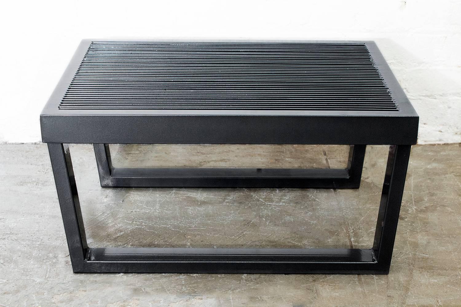 Industrial Black Steel Side Table, Rehab Vintage Interiors Original at