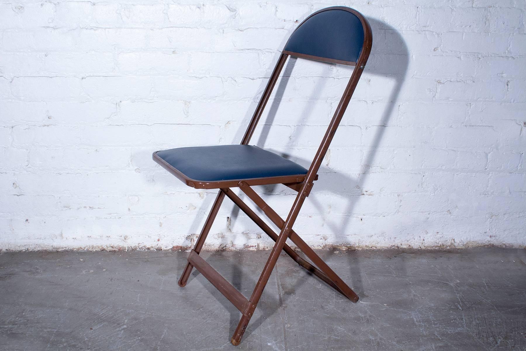 Mid-Century Modern 1960s Folding Chairs, Set of Four, Refinished