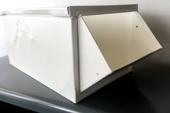 1940s Industrial Storage Bin, Refinished in White