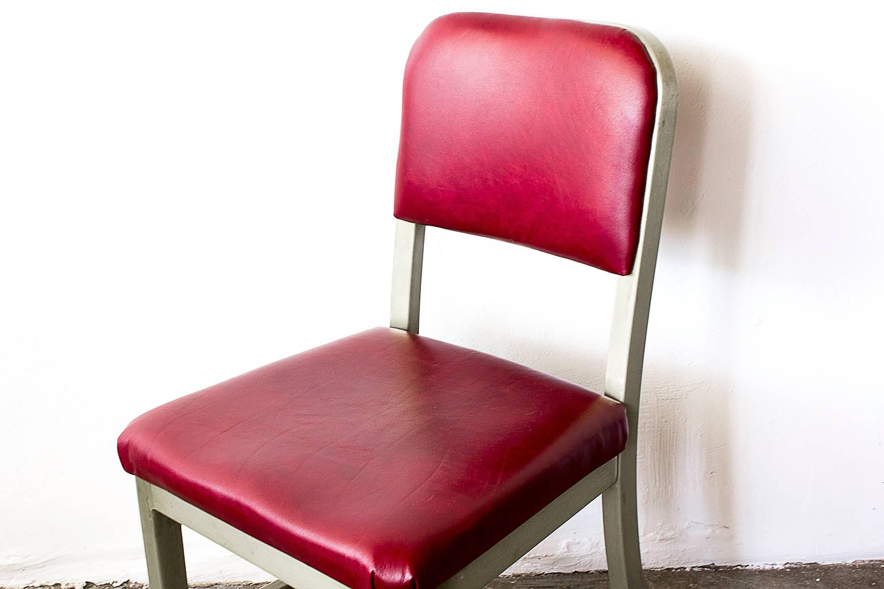 Set of Six GoodForm Aluminium Side Chairs, Refinished In Excellent Condition For Sale In Alhambra, CA