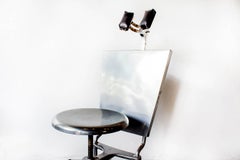 1930s Steel Medical Exam Chair, Refinished