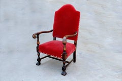 American Empire Style Armchair in Mahogany, circa 1890
