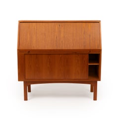 Vintage Danish Mid-Century Teak Secretary Desk by Bernhard Pedersen & Sons