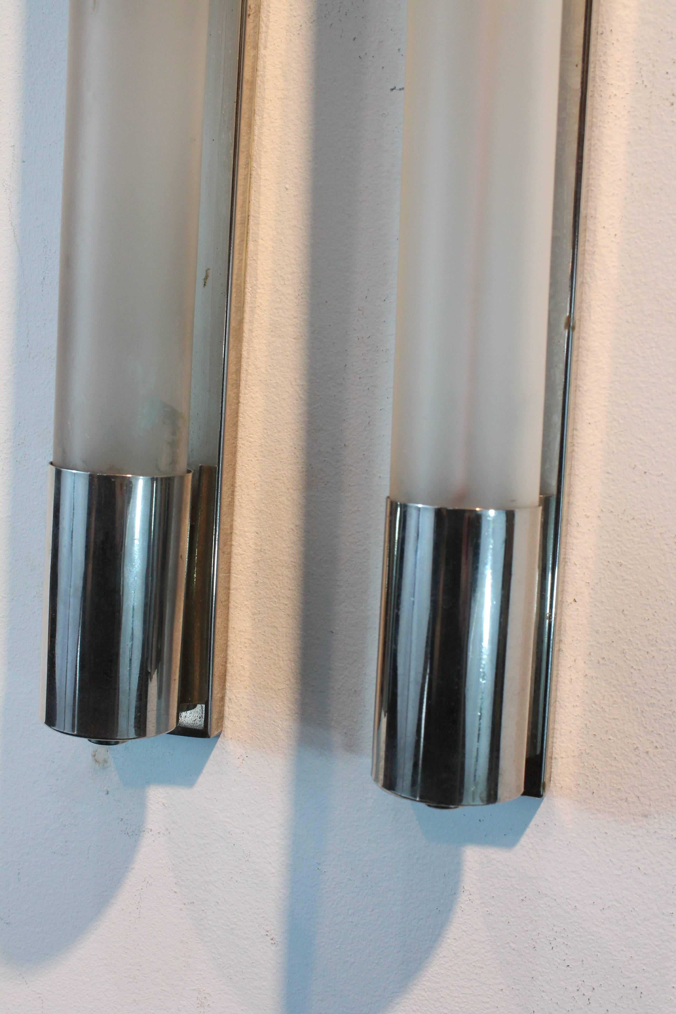 Pair of Art Deco Sconces In Good Condition For Sale In 3 Oaks, MI