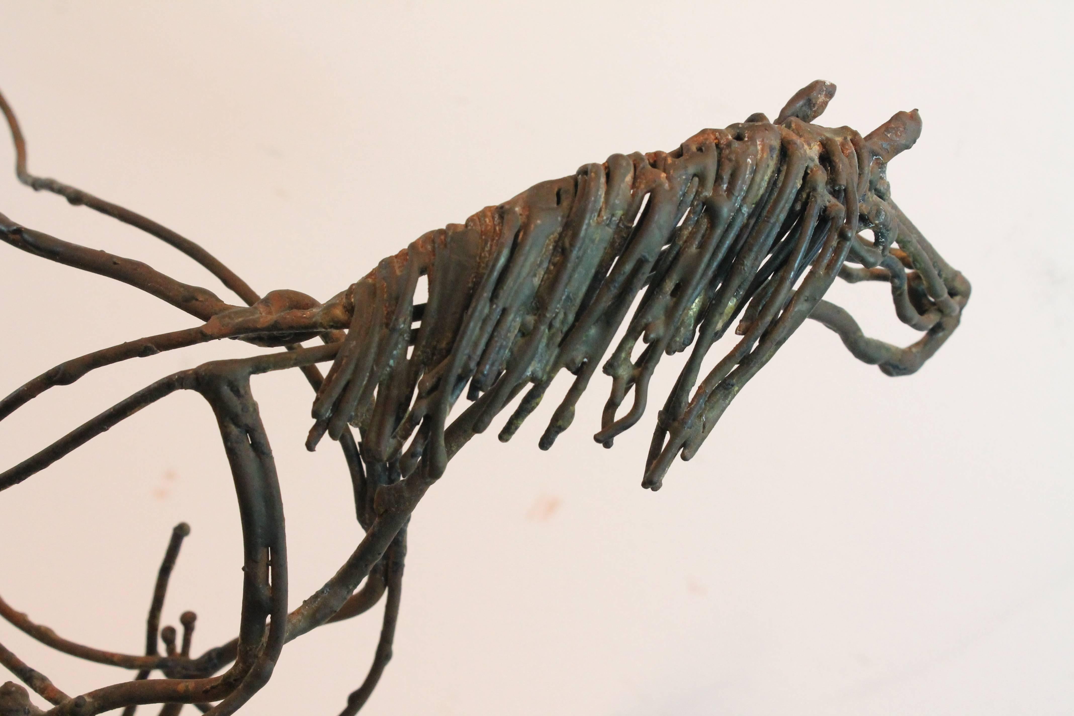 Modernist Welded Horse Sculpture In The Style of Fantoni For Sale 1