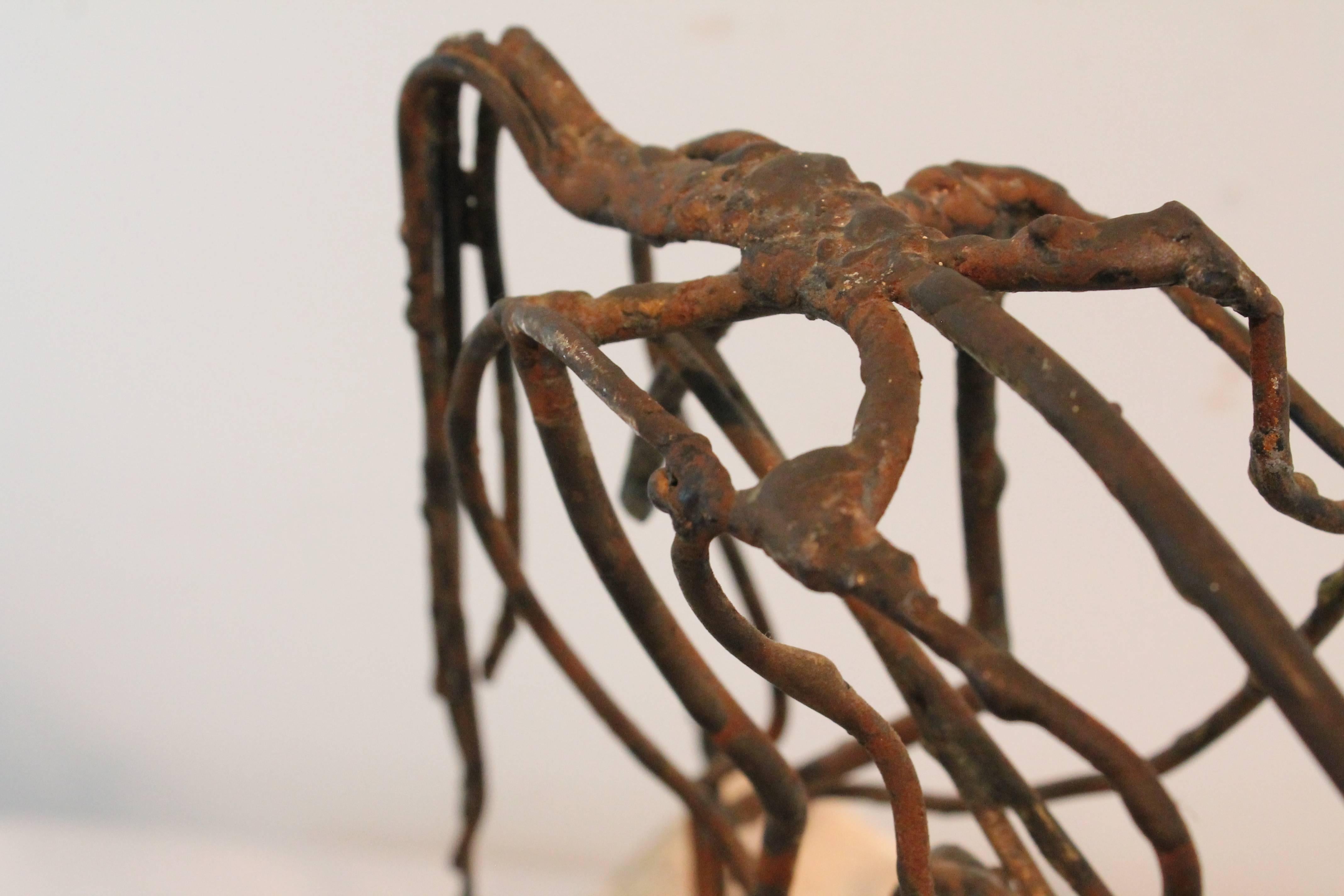 Modernist Welded Horse Sculpture In The Style of Fantoni For Sale 5