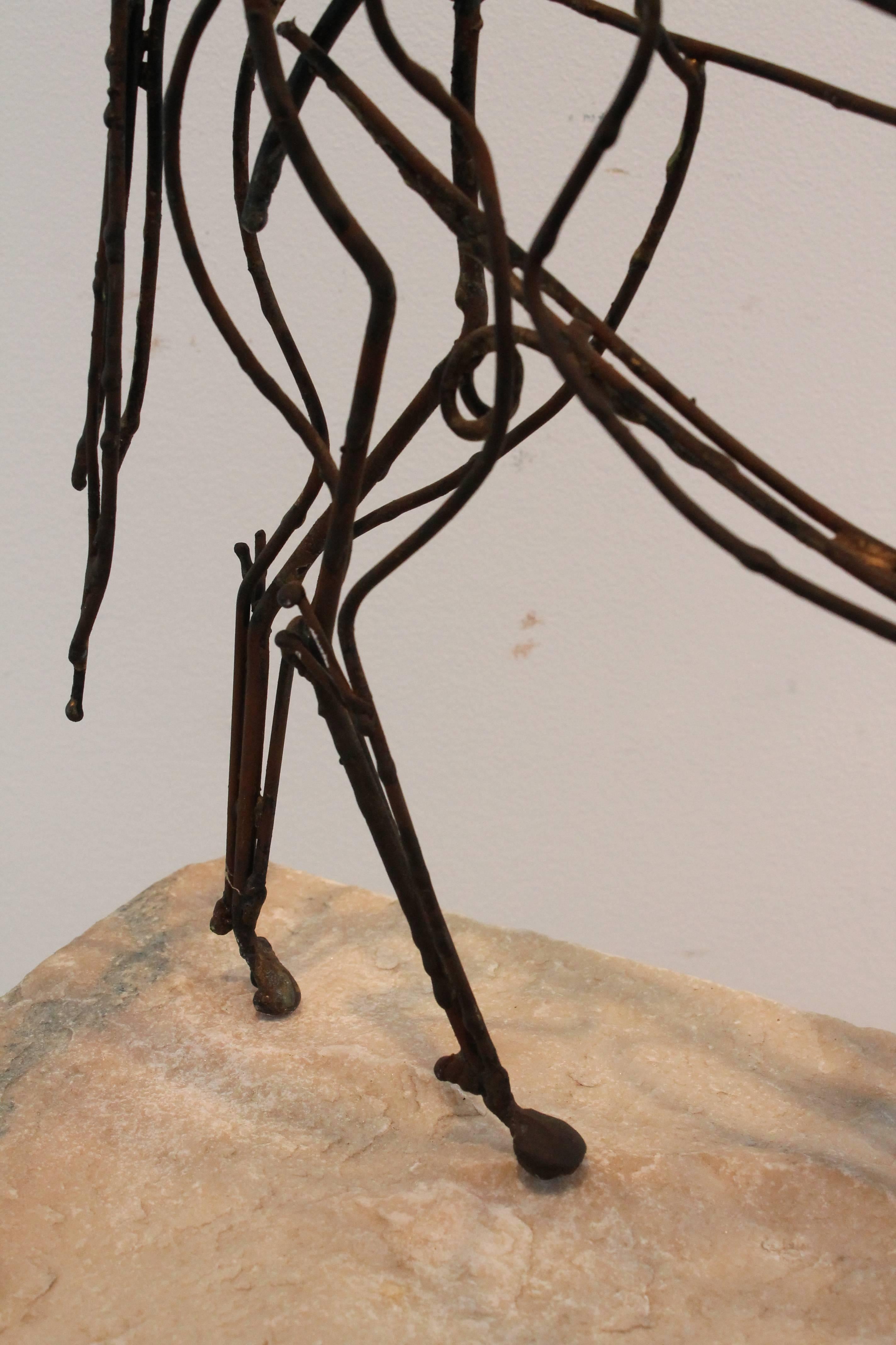 Modernist Welded Horse Sculpture In The Style of Fantoni For Sale 4