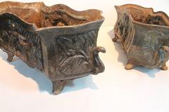 Pair of 19th Century French Cast Iron Planters