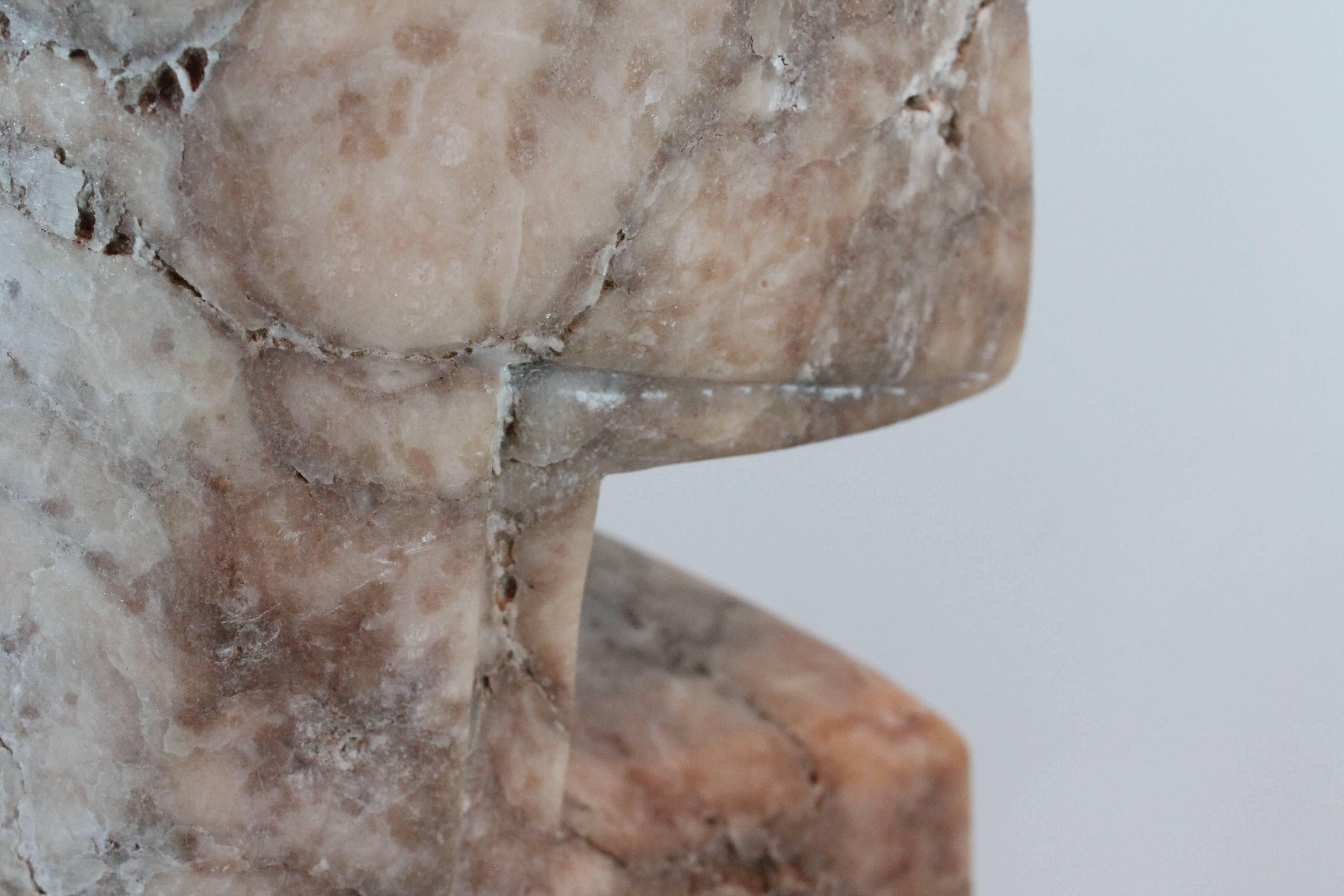Modernist Marble Angular Sculpture For Sale 3