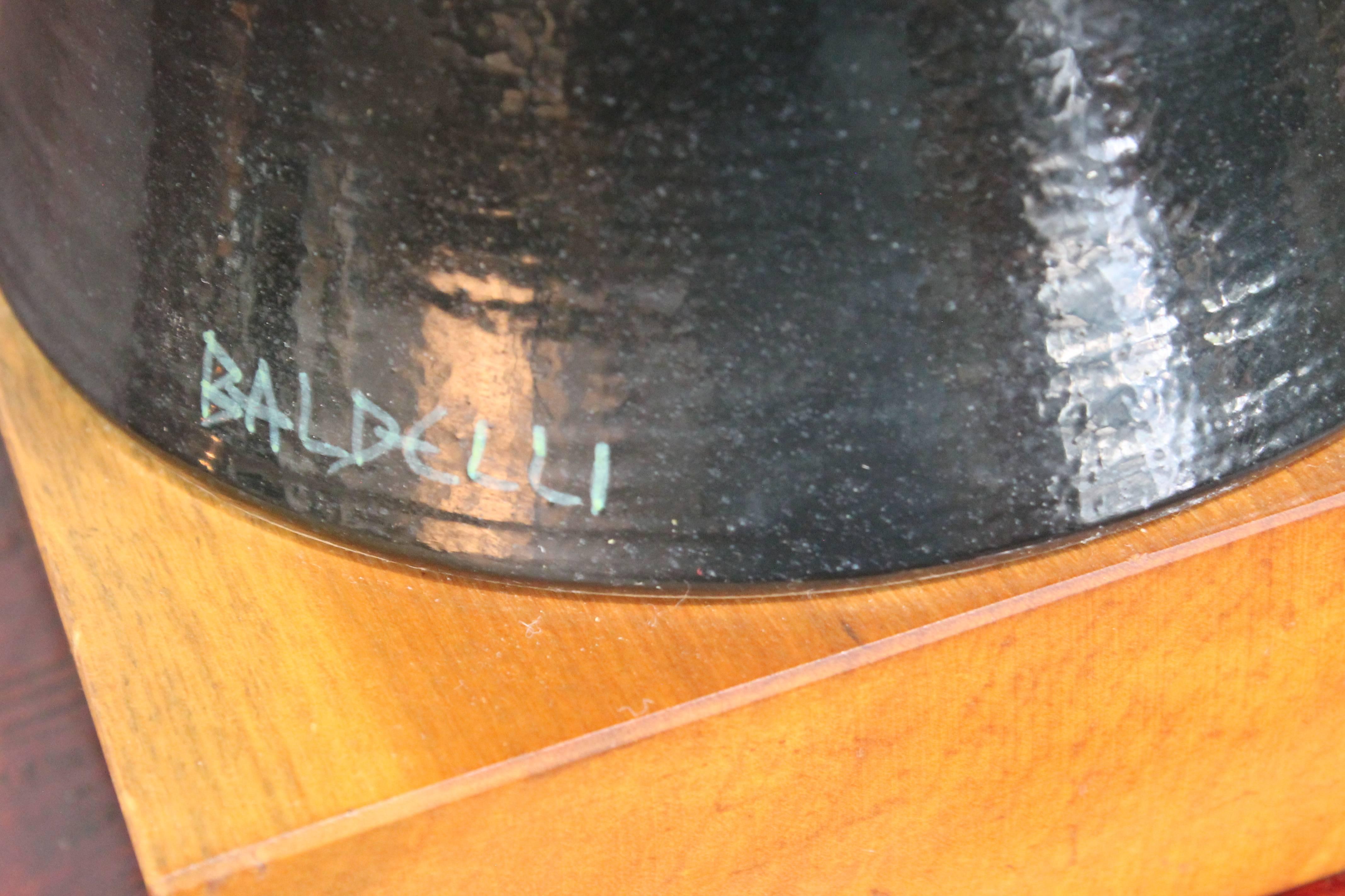 20th Century Large Italian Baldelli Ceramic Lamp For Sale