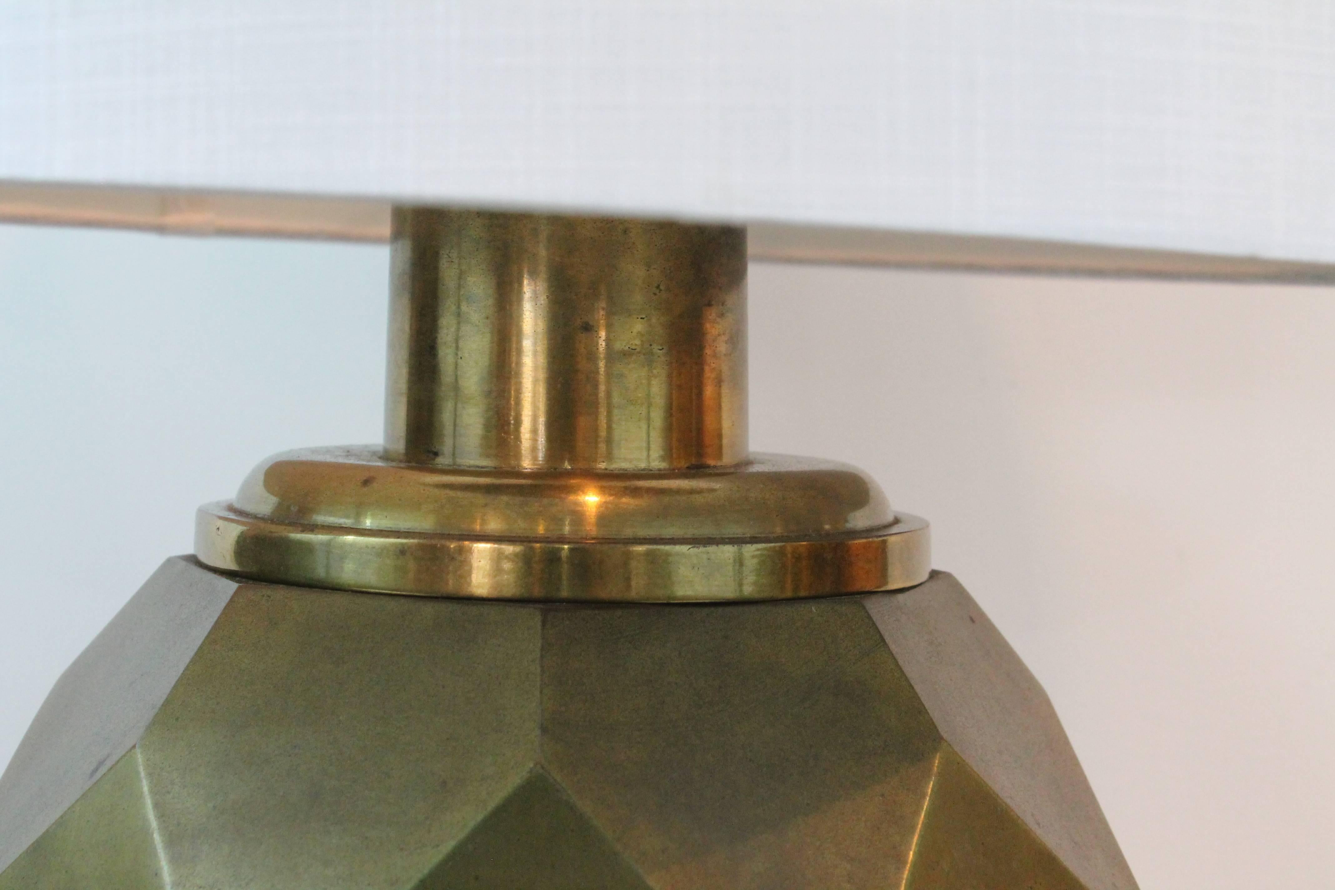 Geodesic Brass Lamp For Sale 1