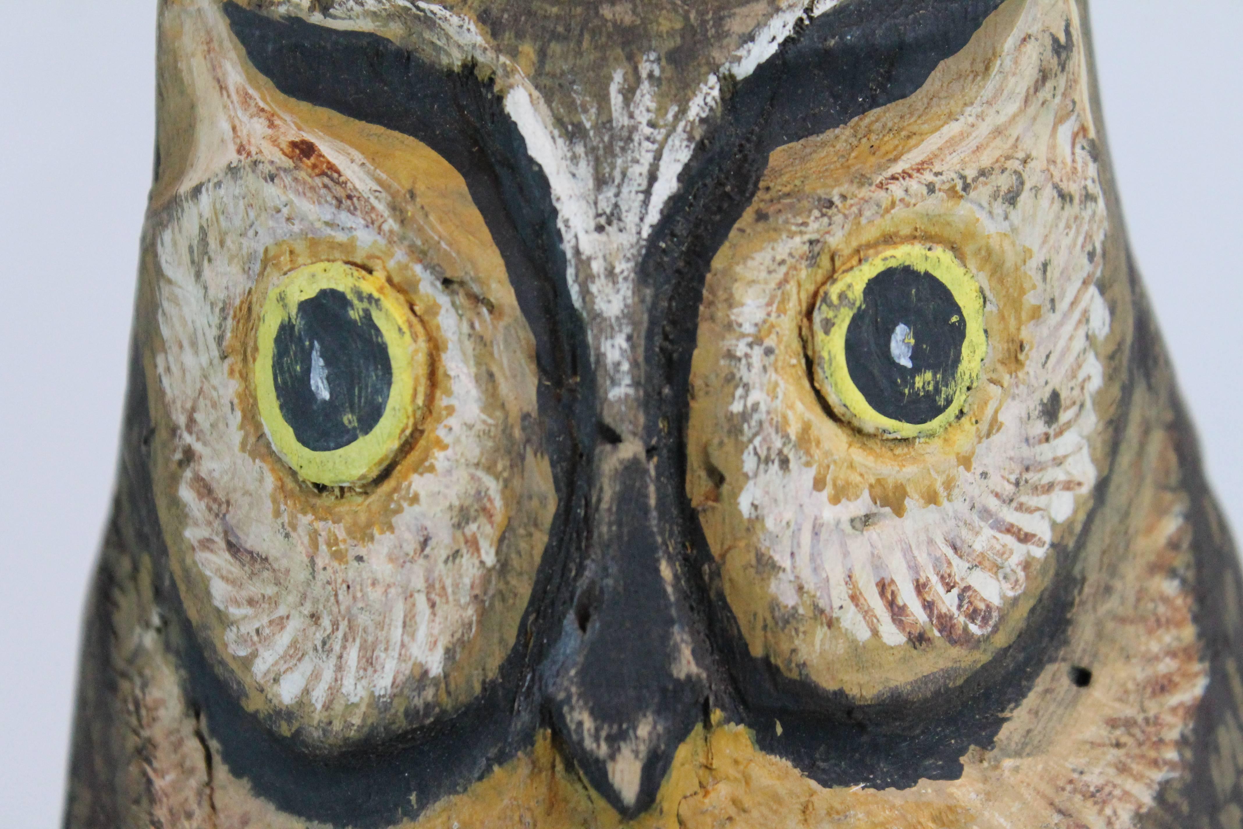 Folk Art Owl Decoy For Sale 1