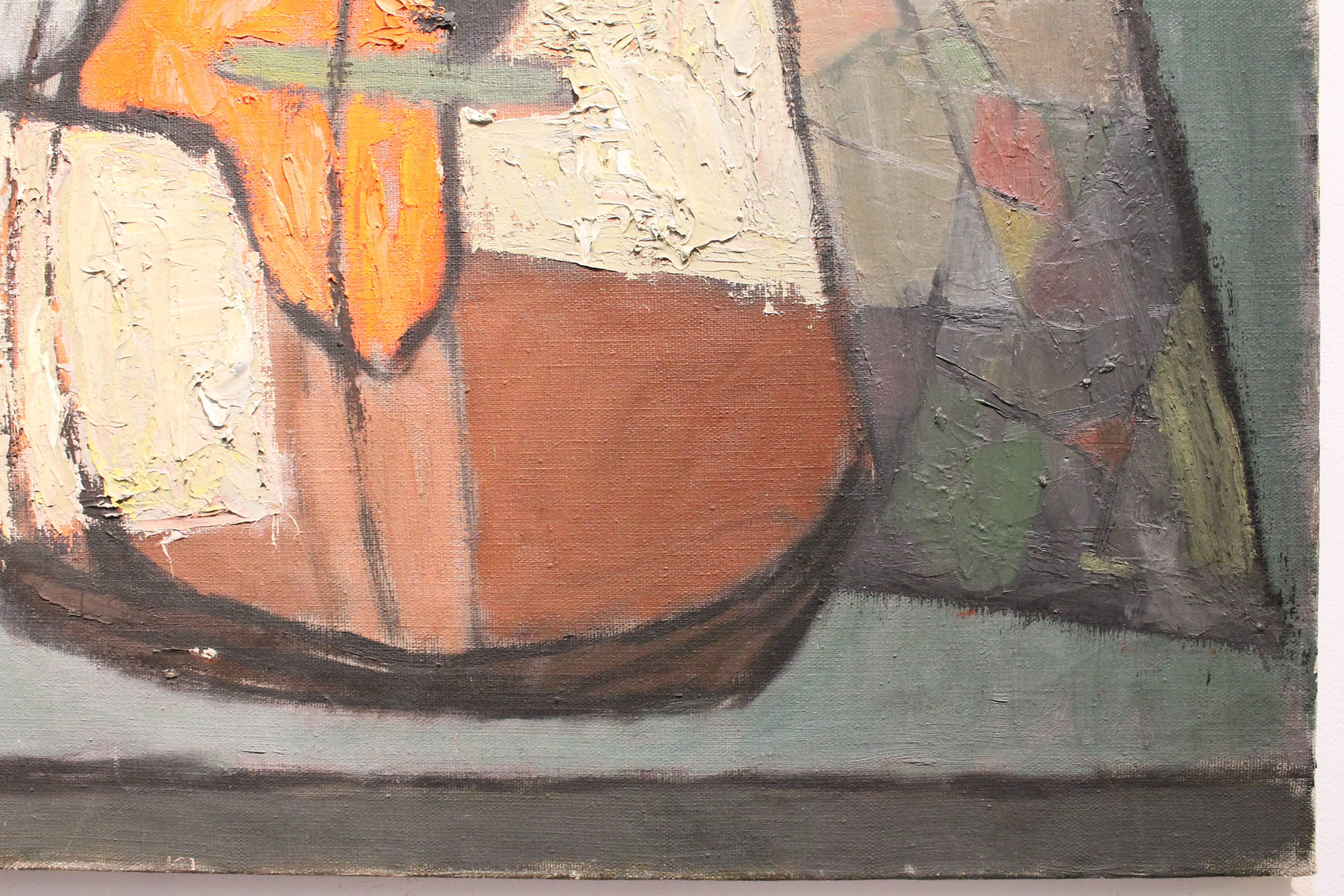 1940s Angular Still Life by Len Gridley Everett In Excellent Condition For Sale In 3 Oaks, MI