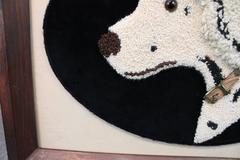 Folk Art Dog Yarn Portrait