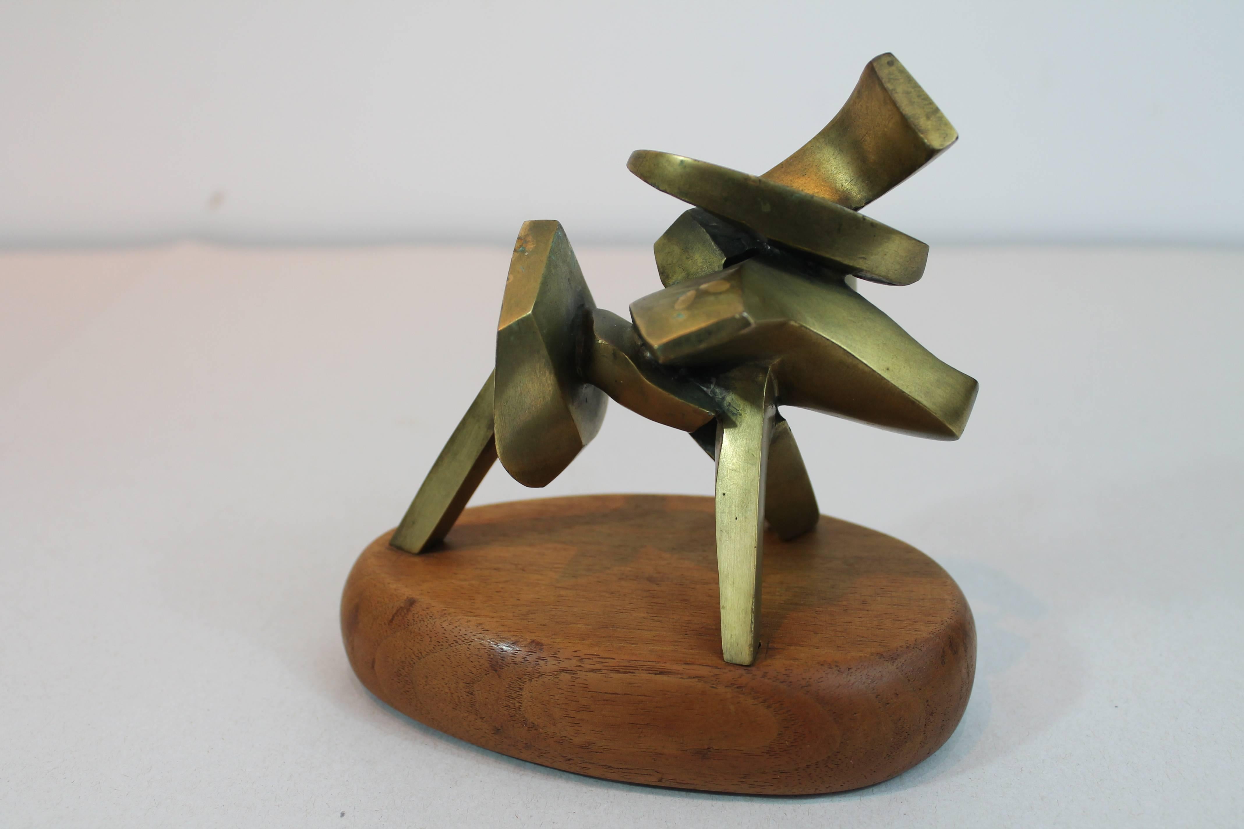 Bronze Abstract Modernist Sculpture In Excellent Condition In 3 Oaks, MI