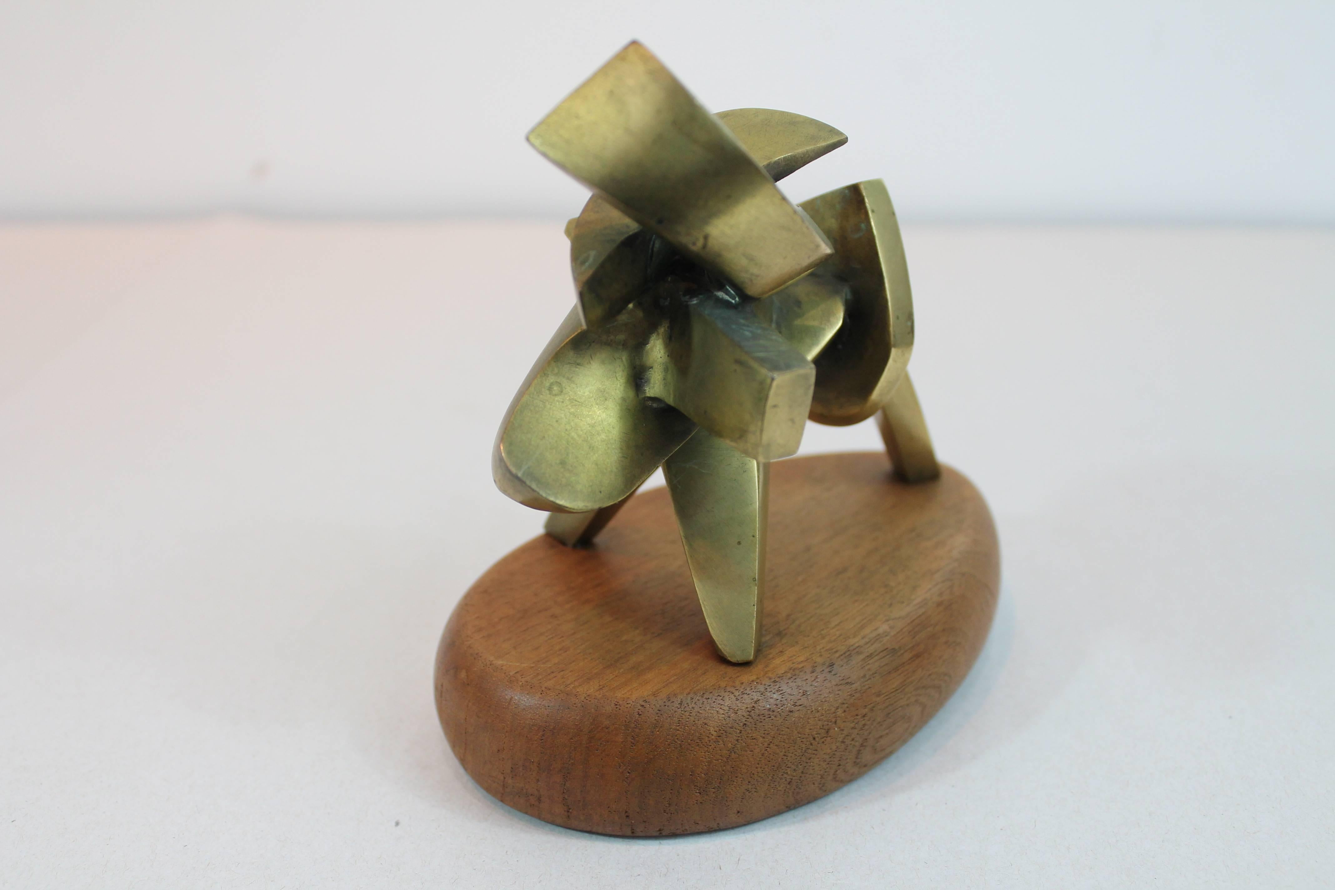 Bronze Abstract Modernist Sculpture 1