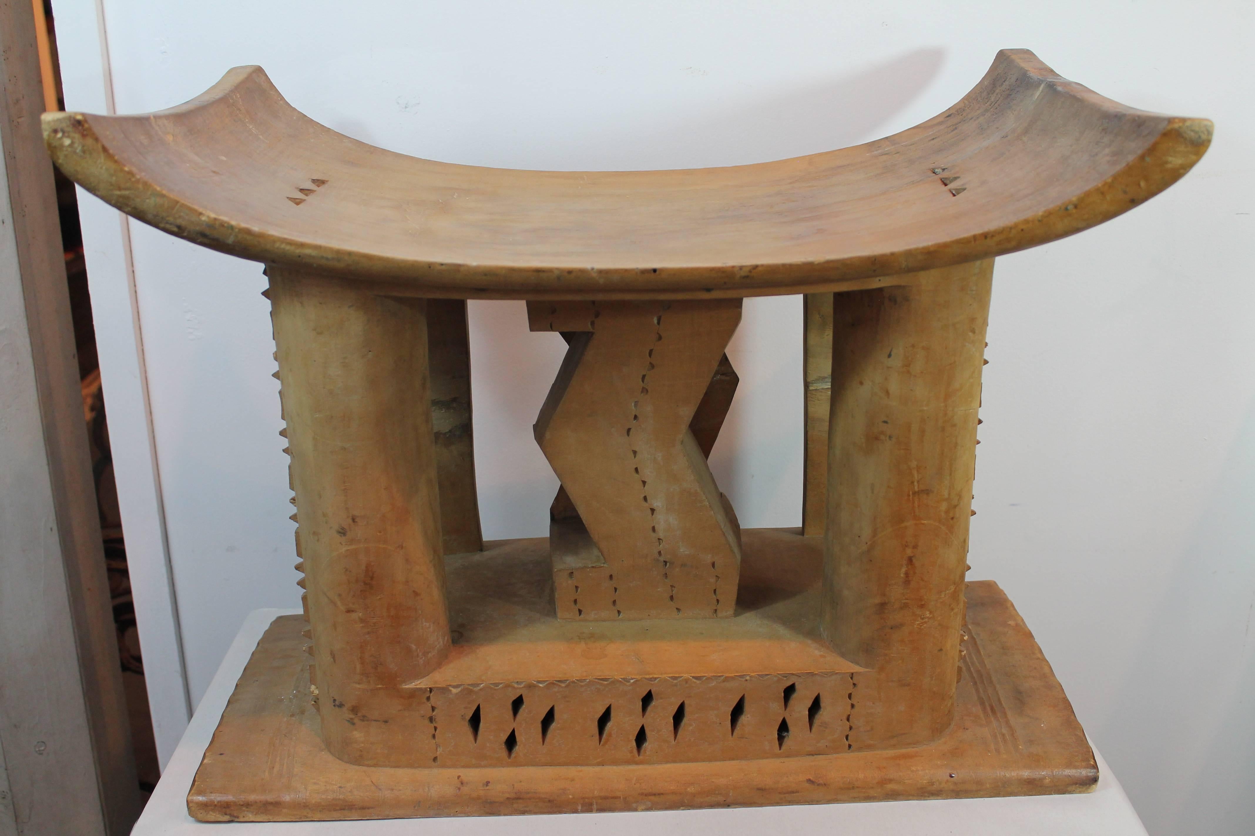 Ghanaian Ashanti Carved Stool For Sale