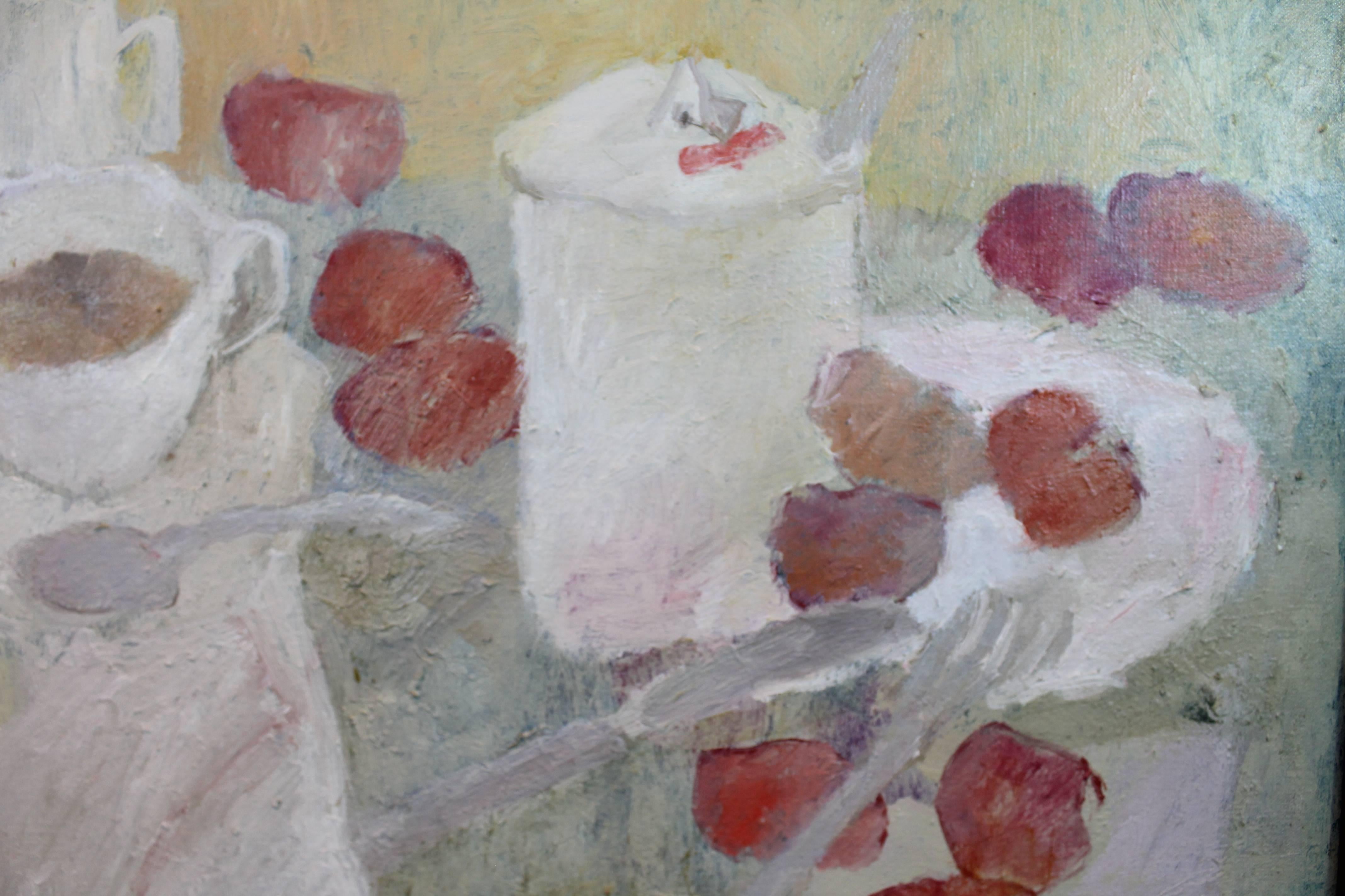 Mid-20th Century Oil on Canvas Still Life For Sale 3