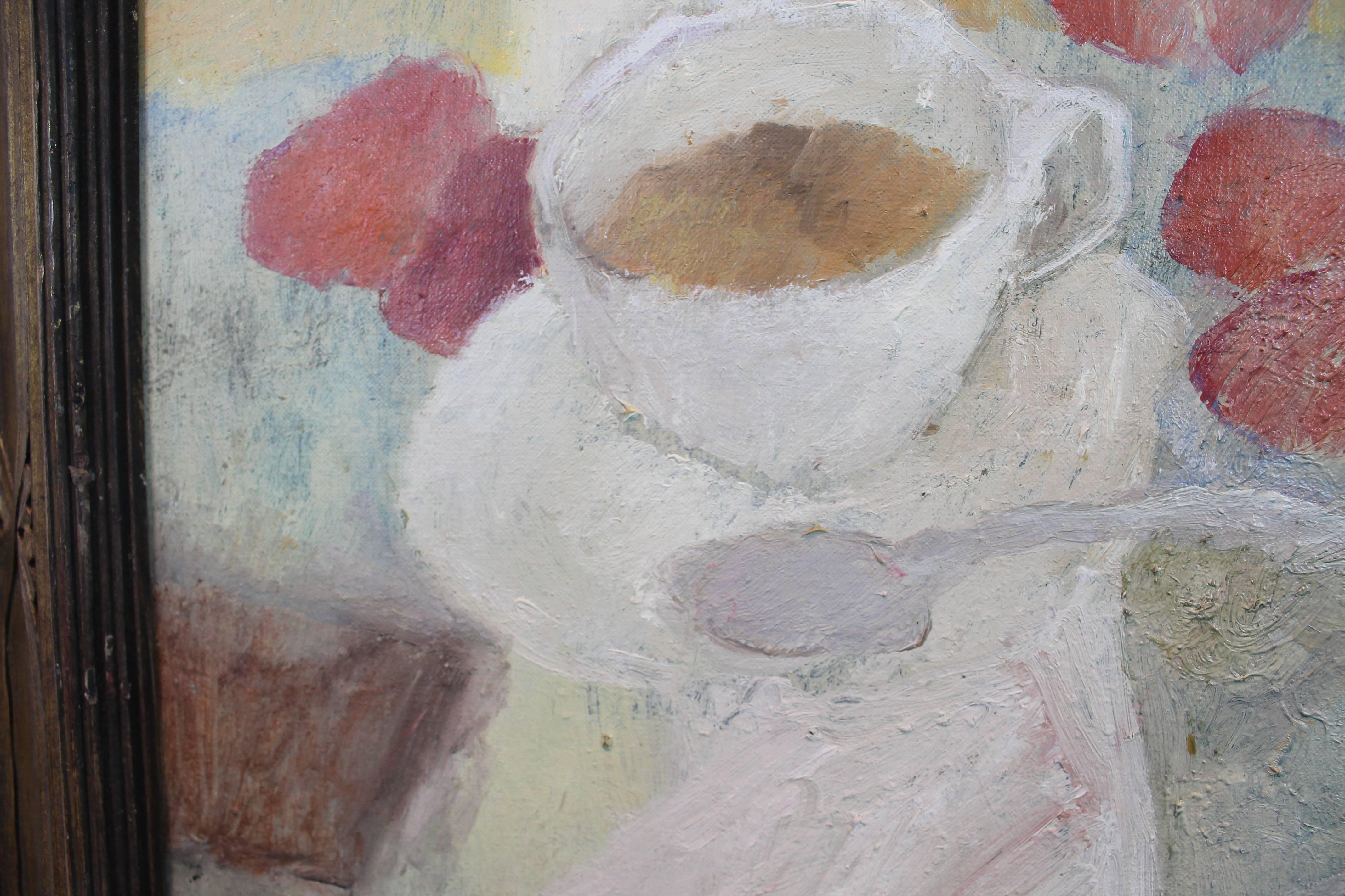 Mid-20th Century Oil on Canvas Still Life For Sale 1