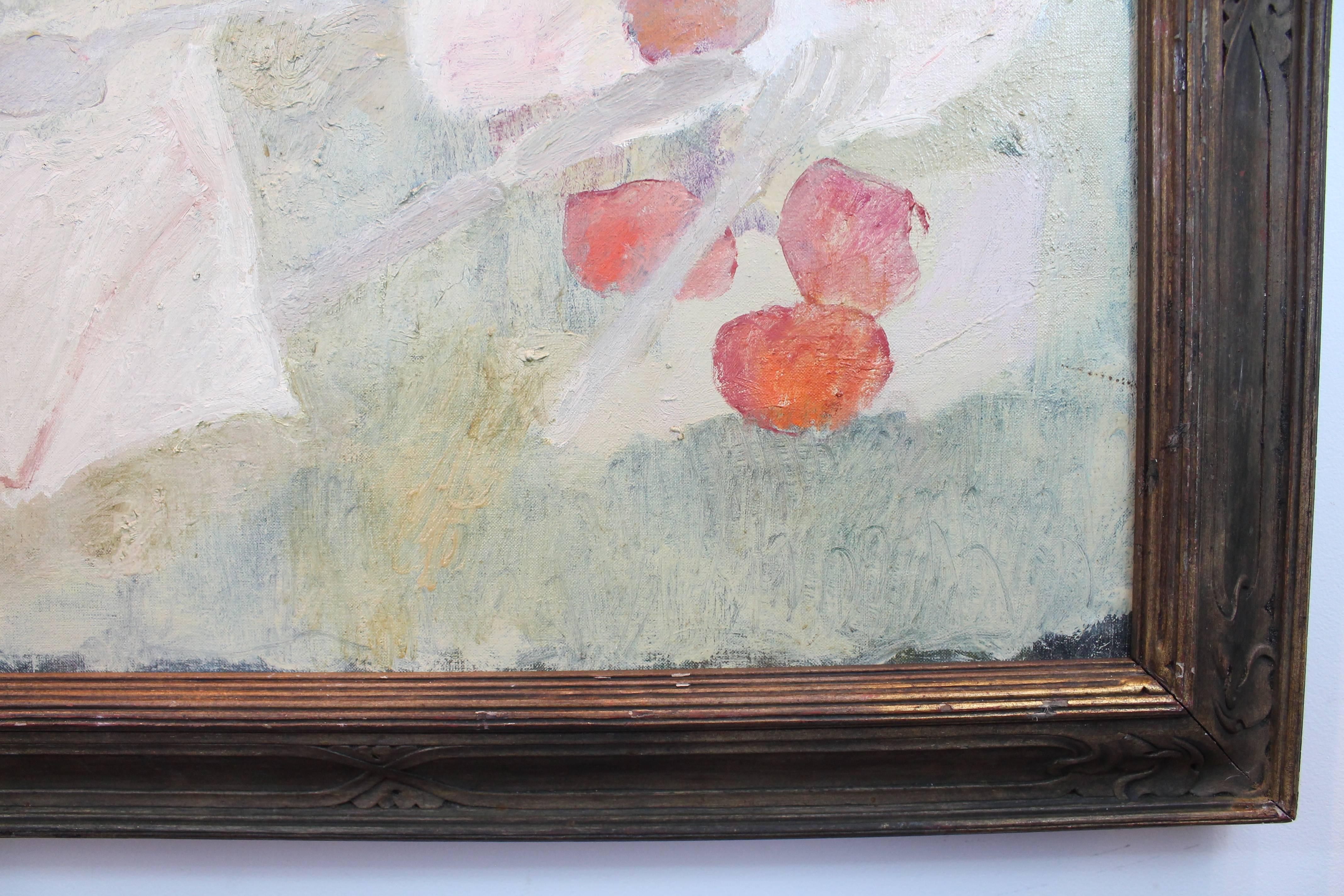 Mid-20th Century Oil on Canvas Still Life For Sale 2