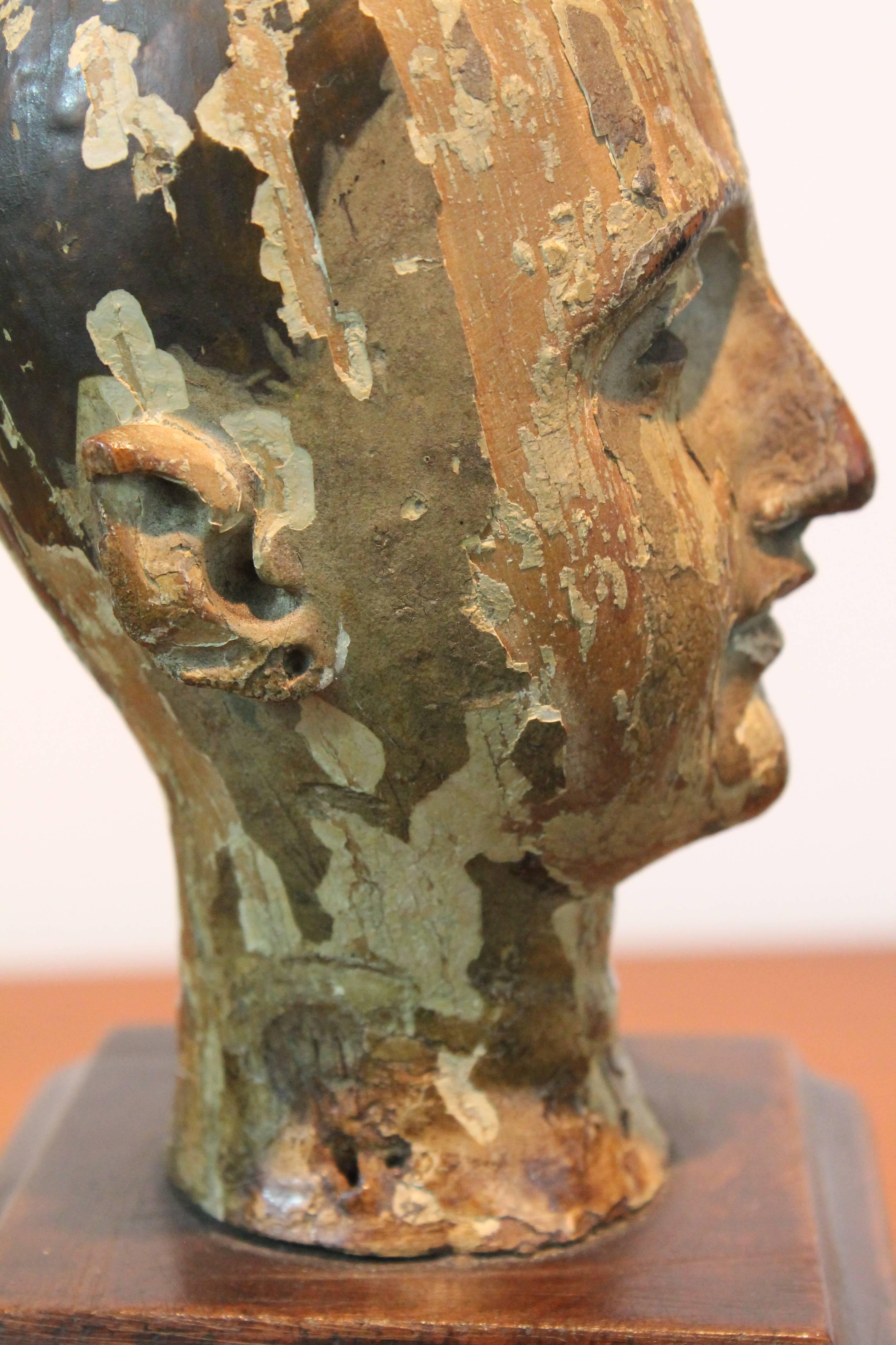 19th Century Santos Head Sculpture 1