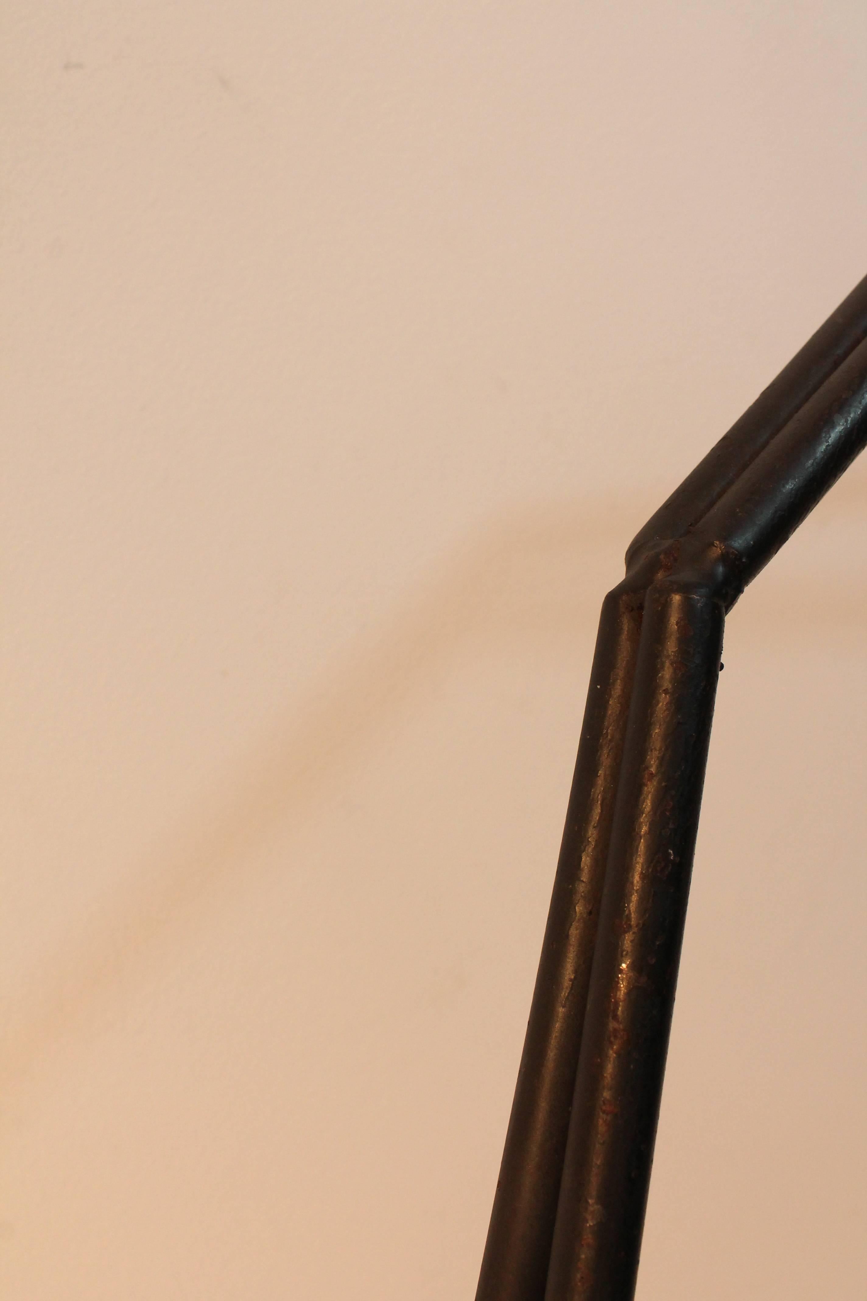 Mid-Century Modernist Sculptural Wrought Iron Log Rack For Sale 2