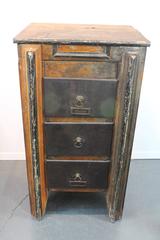 Folk Art Handmade Three-Drawer Cabinet