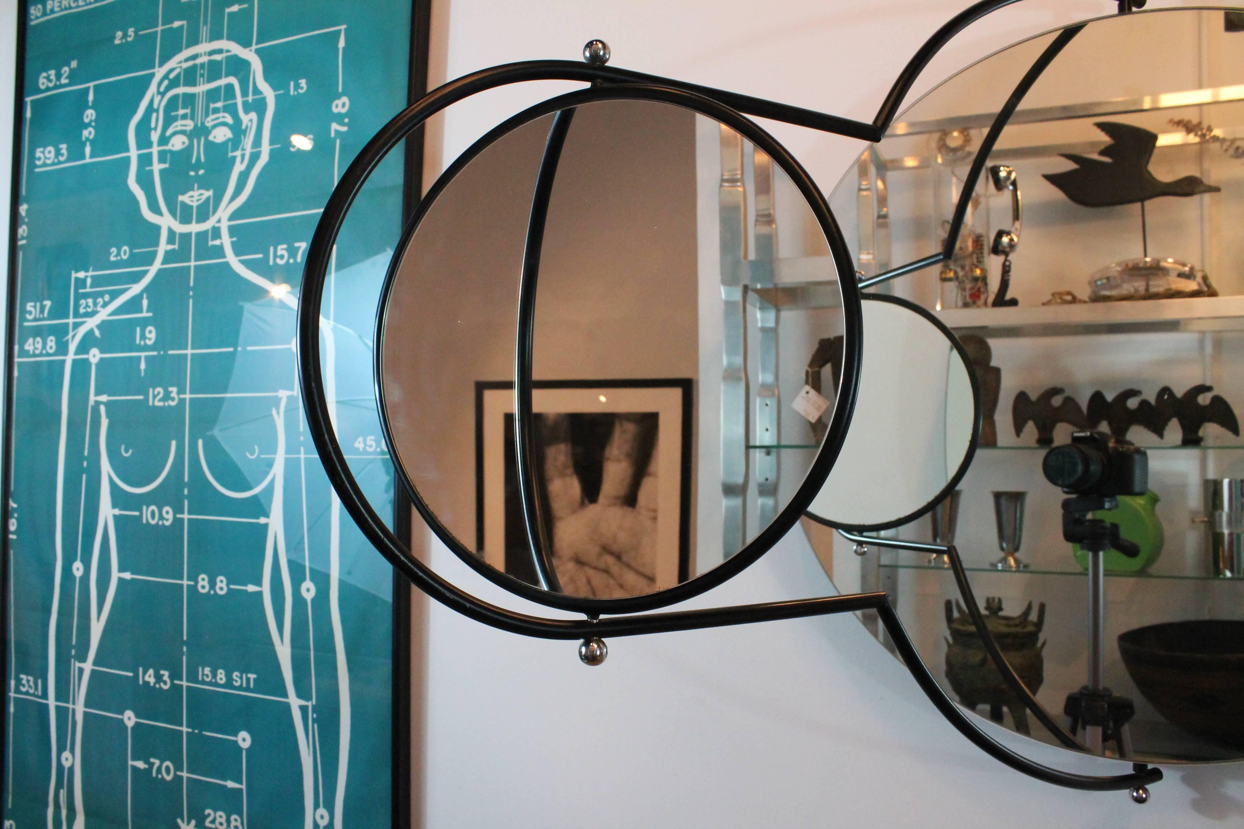 Italian Double Mirror with Articulating Swivel Arm For Sale 3