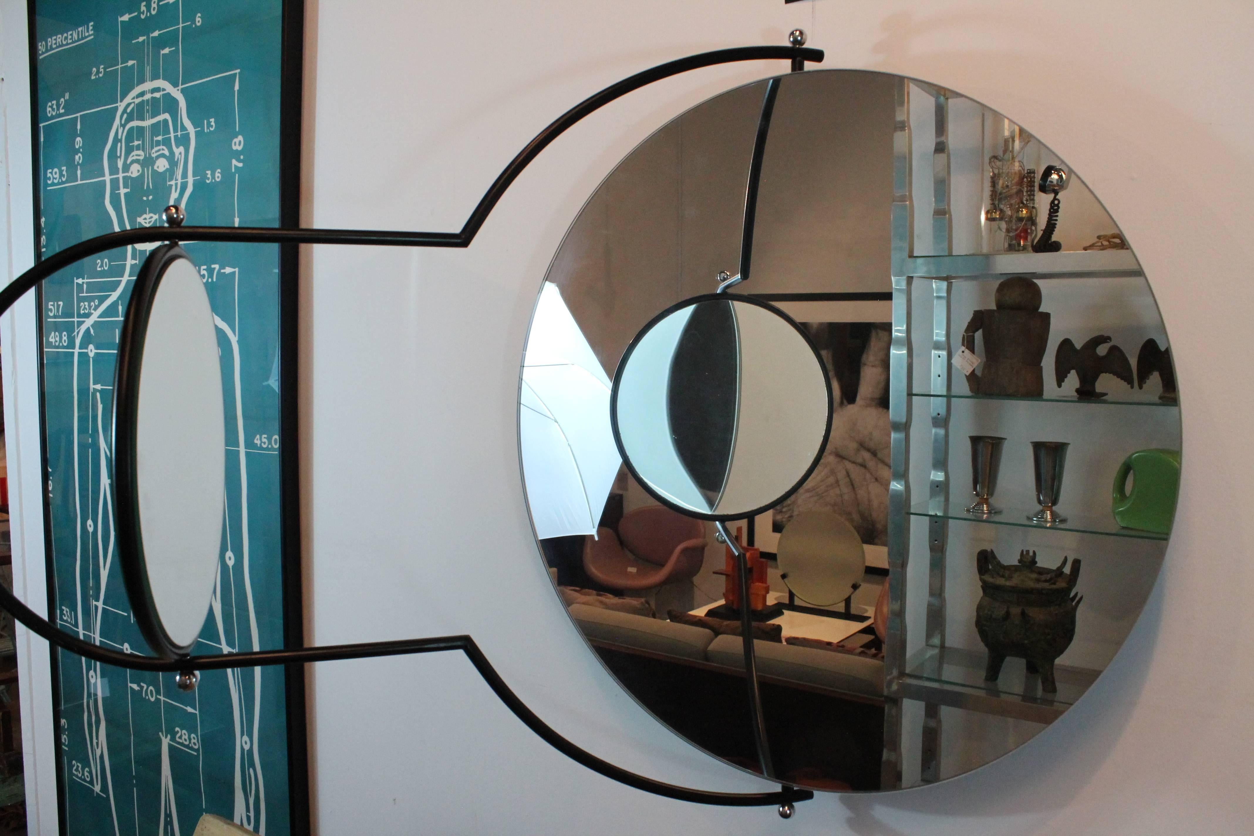 Italian Double Mirror with Articulating Swivel Arm For Sale 1