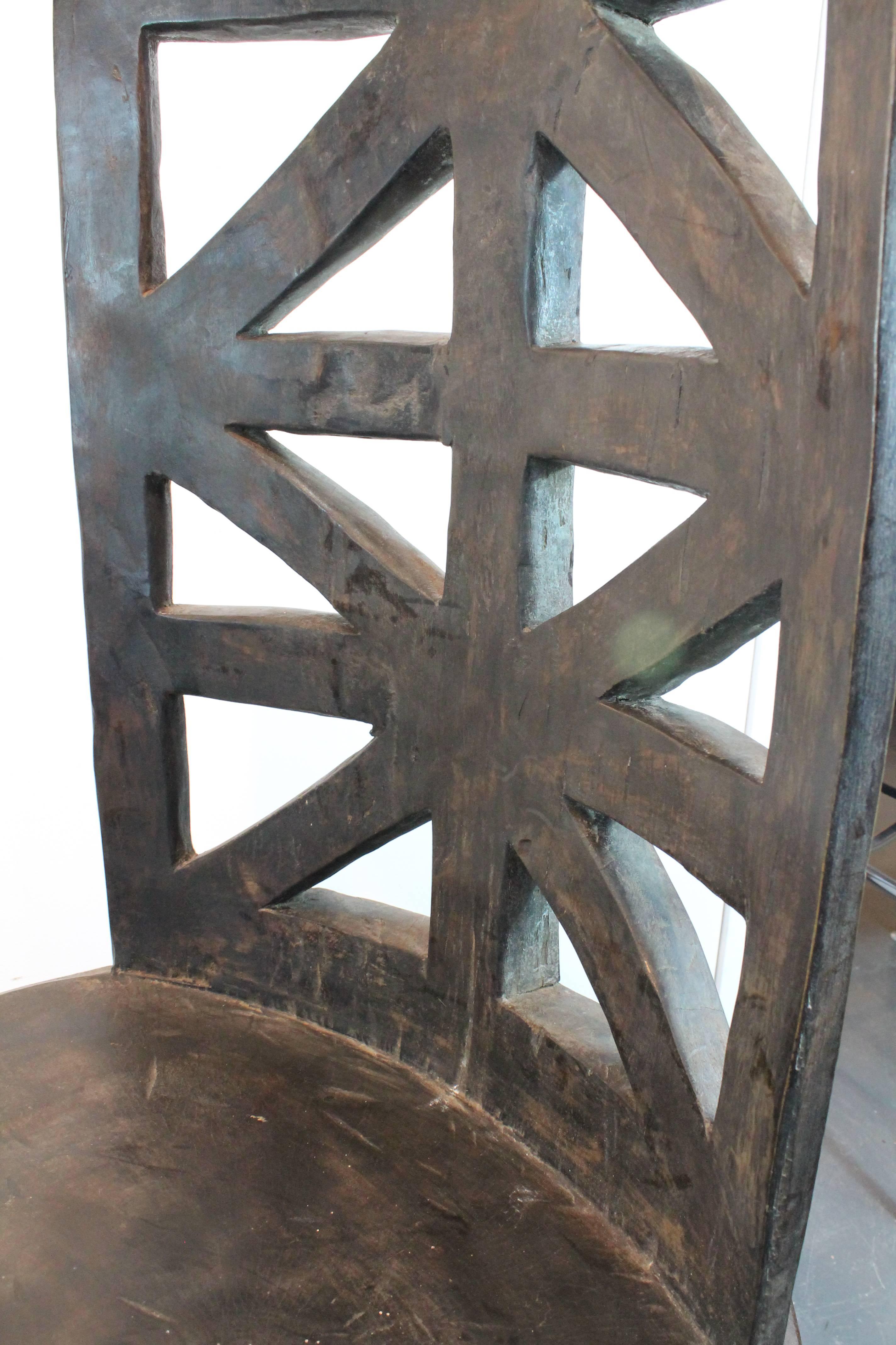 20th Century Ethiopian Carved Chair