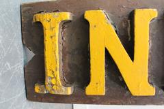 Handmade Large-Scale Information Sign with Dimensional Letters