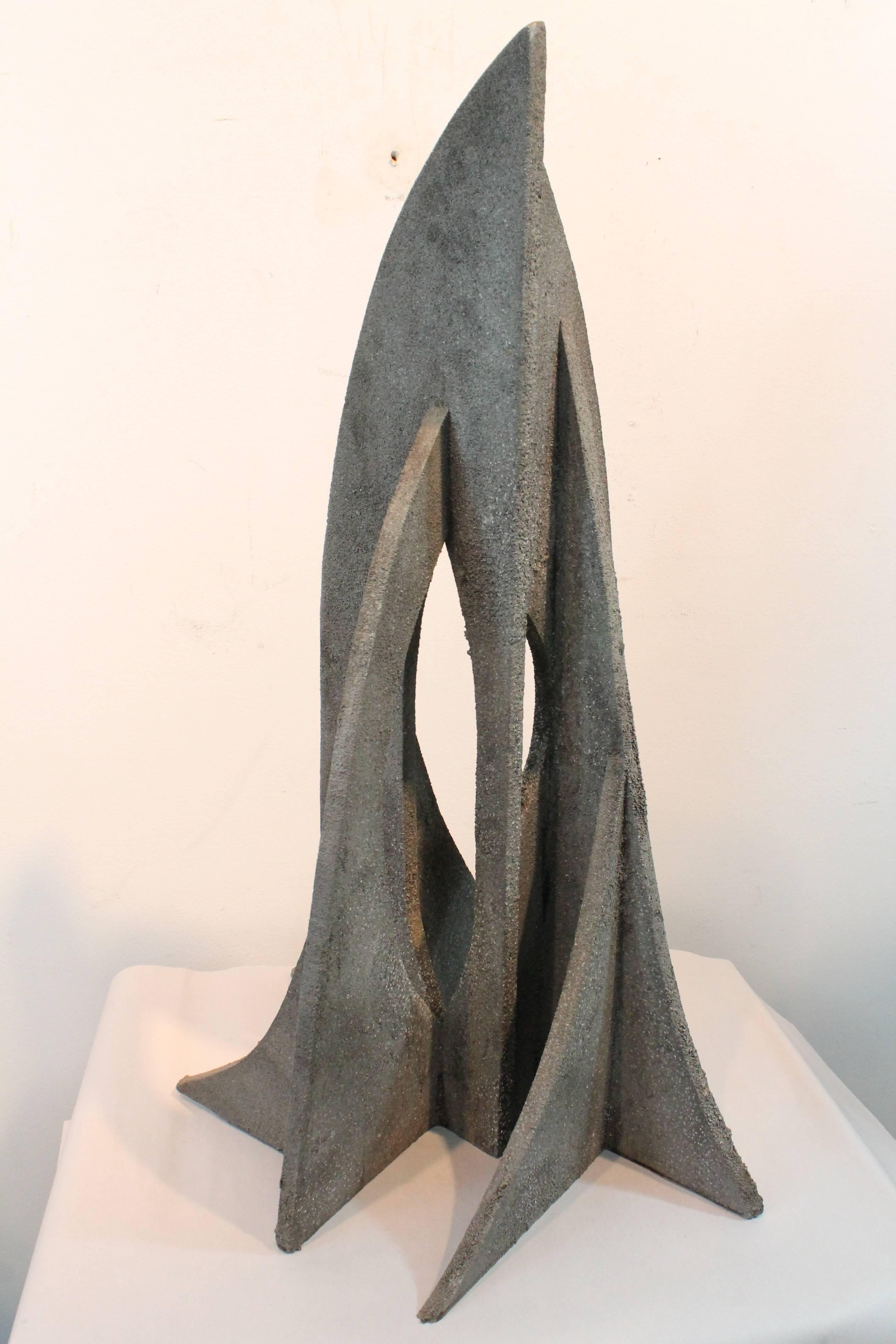 Cast Mid-Century Modernist Angular Sculpture For Sale