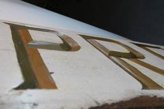 Double-Sided Dimensional Hand-Carved Advertising "Precision" Sign