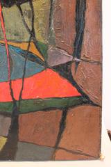 Mid-Century Modernist Abstract Oil on Canvas