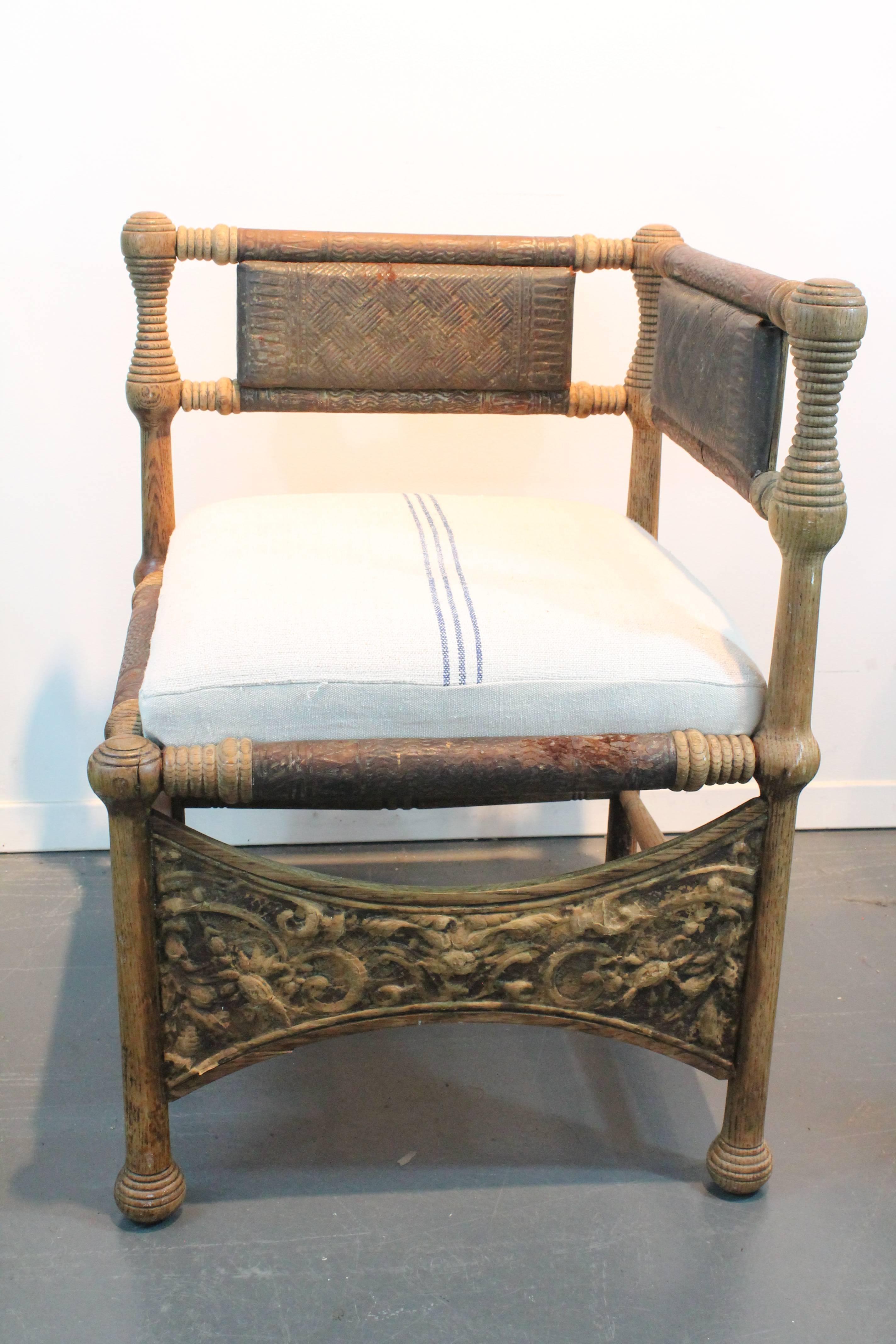 19th Century Moorish Revival Corner Chair For Sale