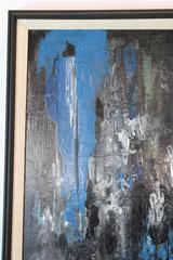 Abstract Mid-Century Modernist Oil on Board