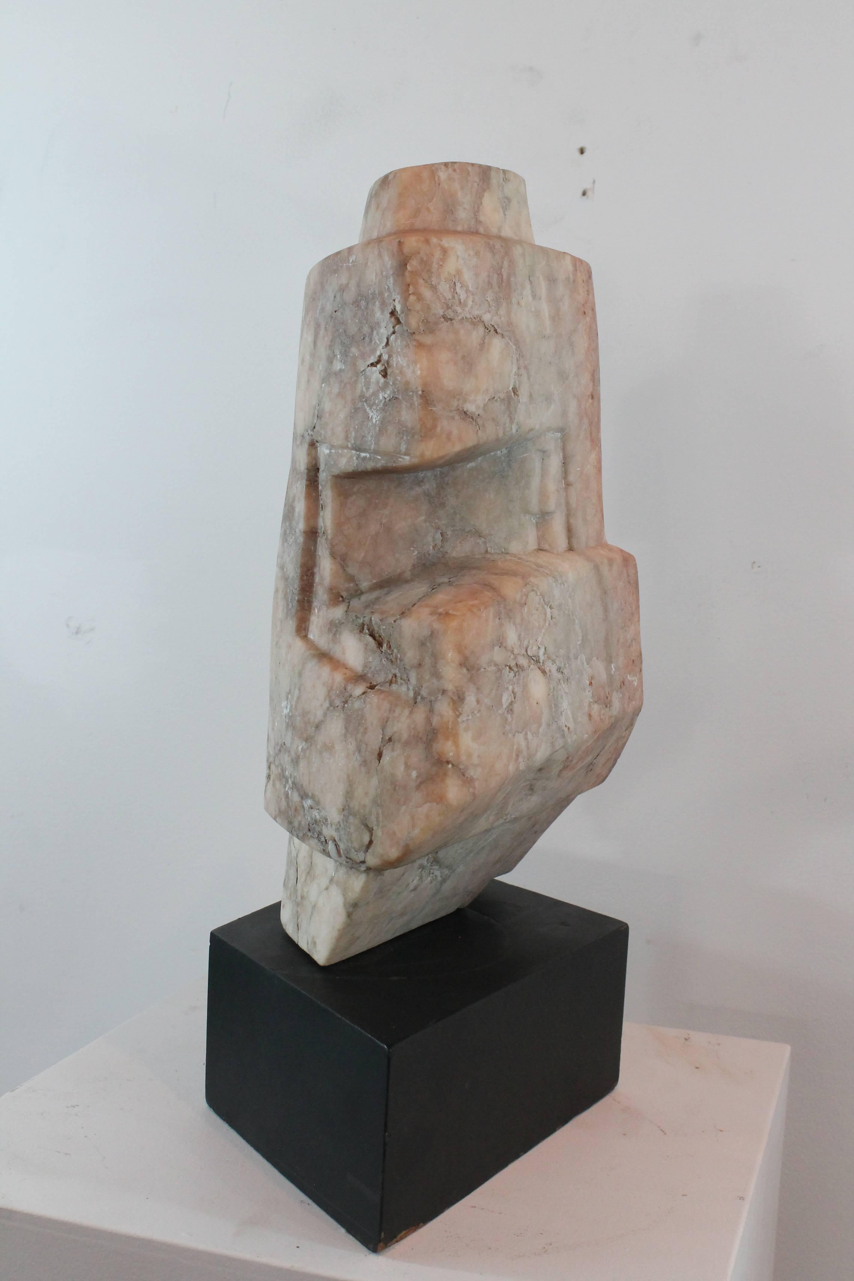 20th Century Modernist Marble Angular Sculpture For Sale