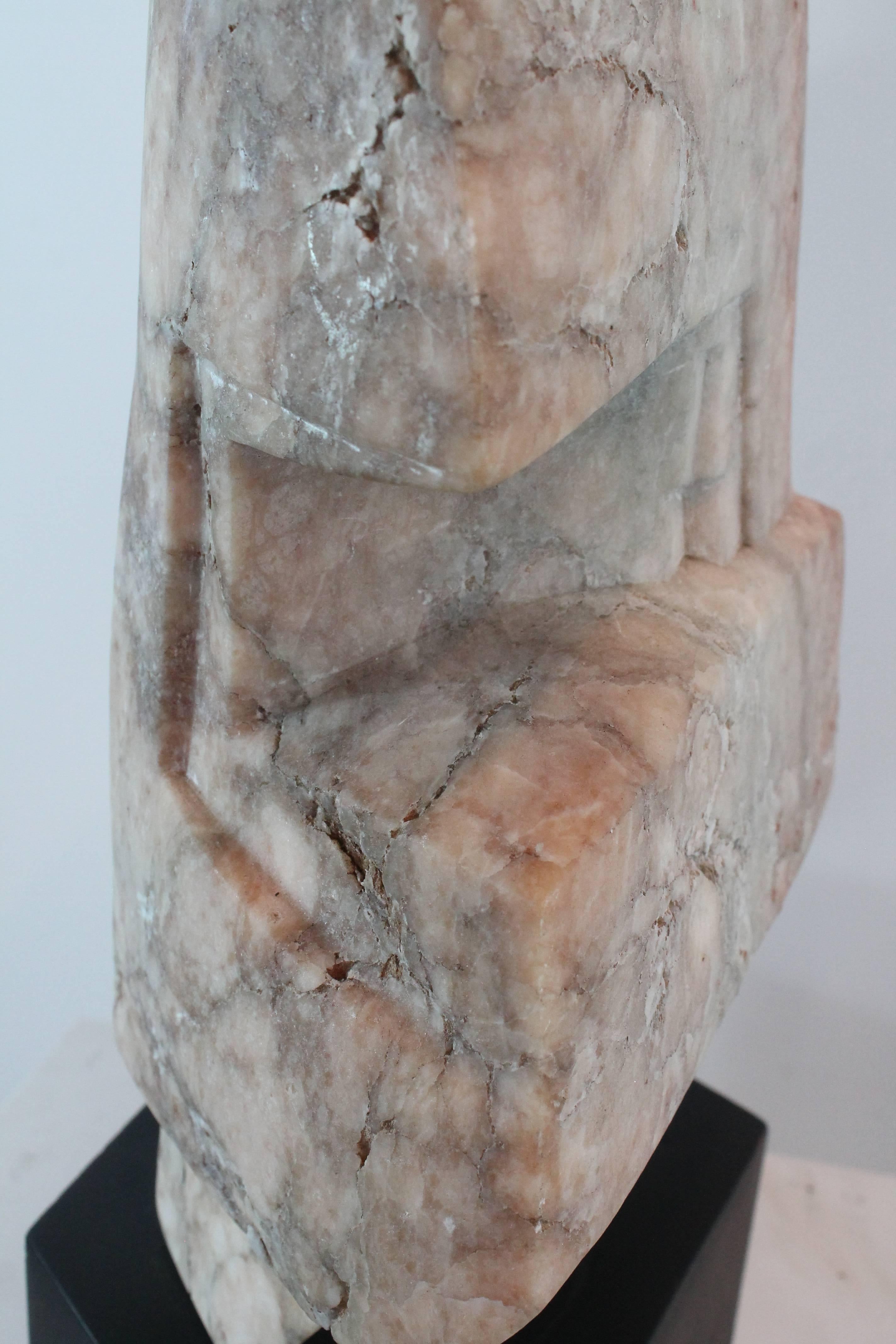 Modernist Marble Angular Sculpture For Sale 1