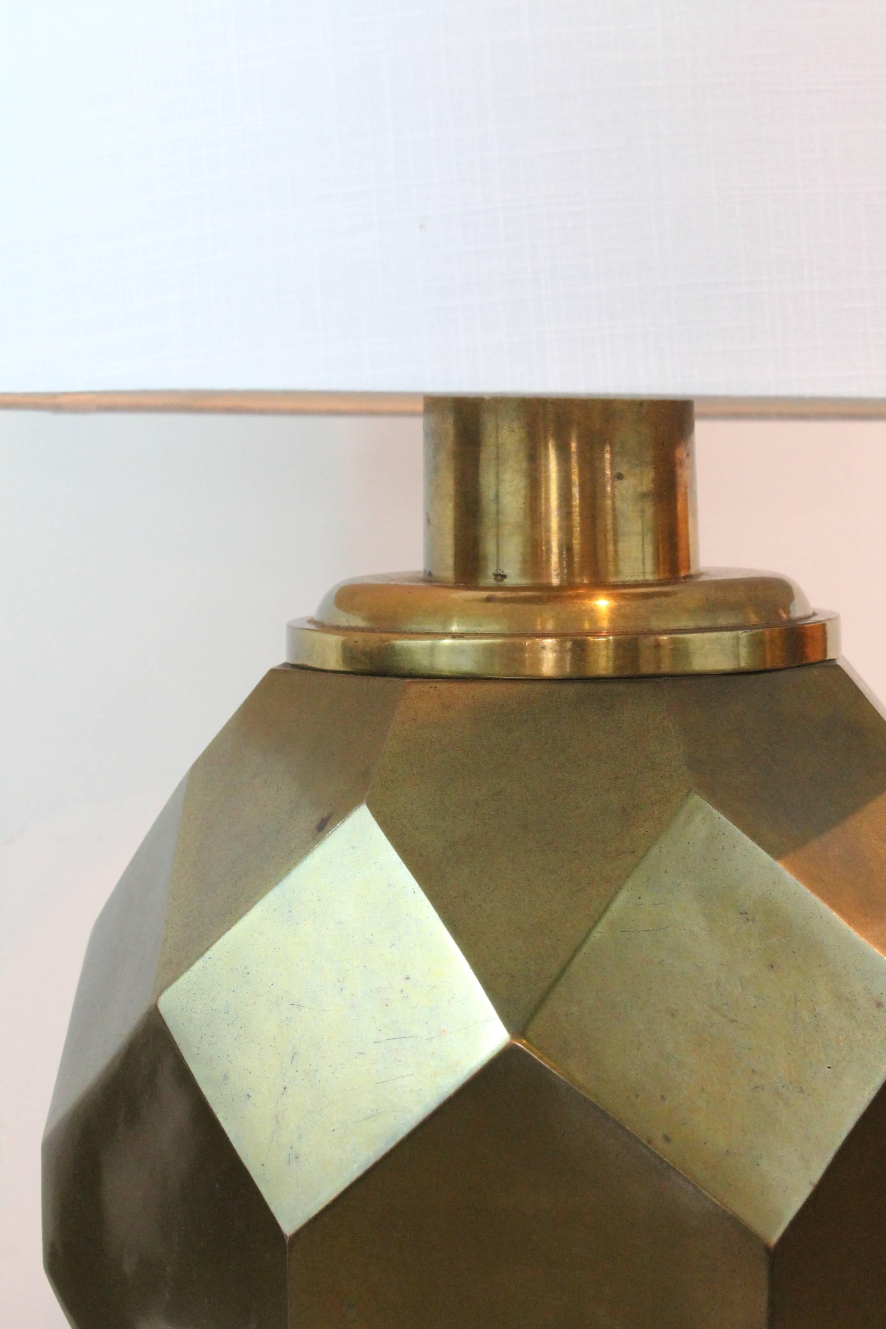 20th Century Geodesic Brass Lamp For Sale