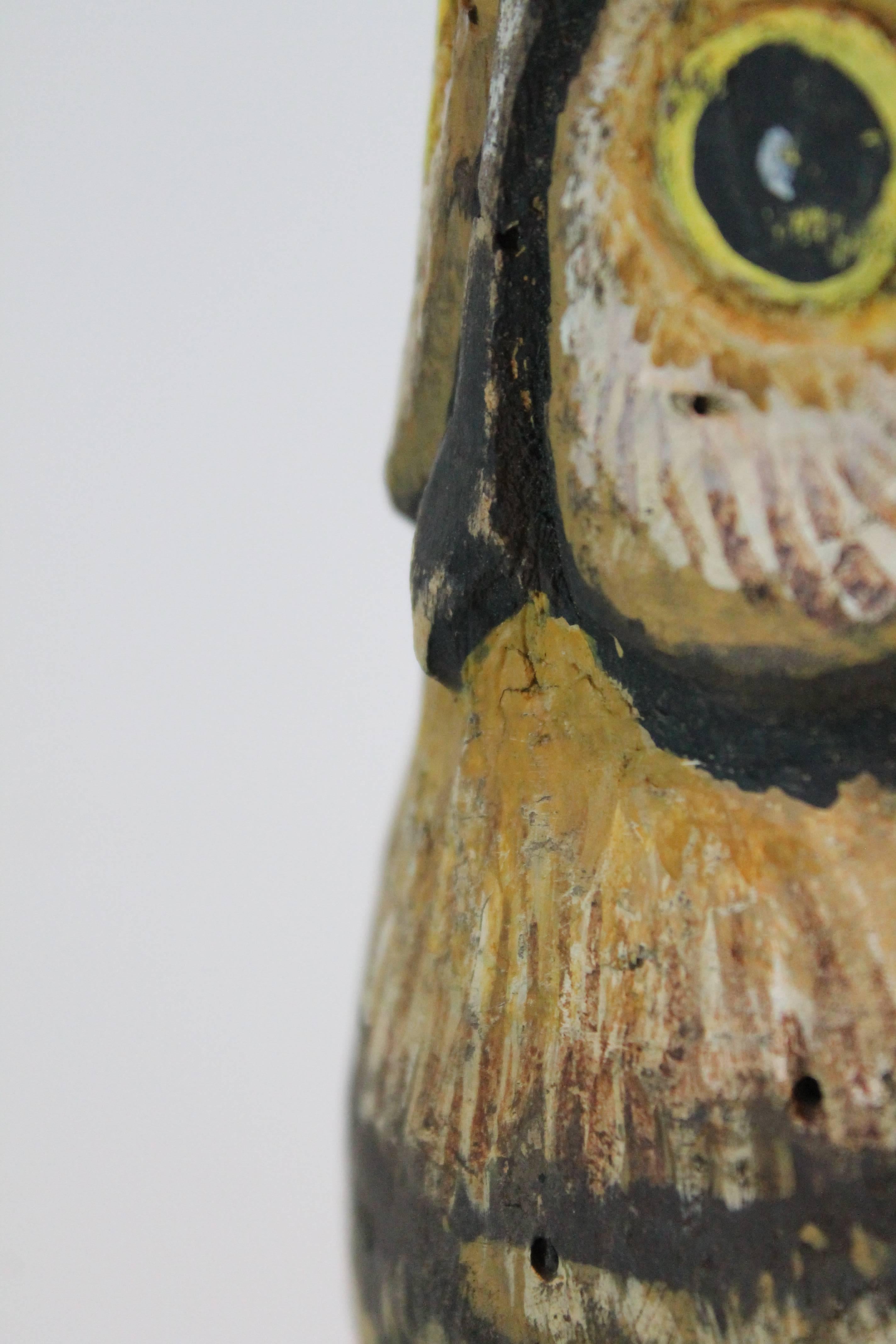 Folk Art Owl Decoy For Sale 2