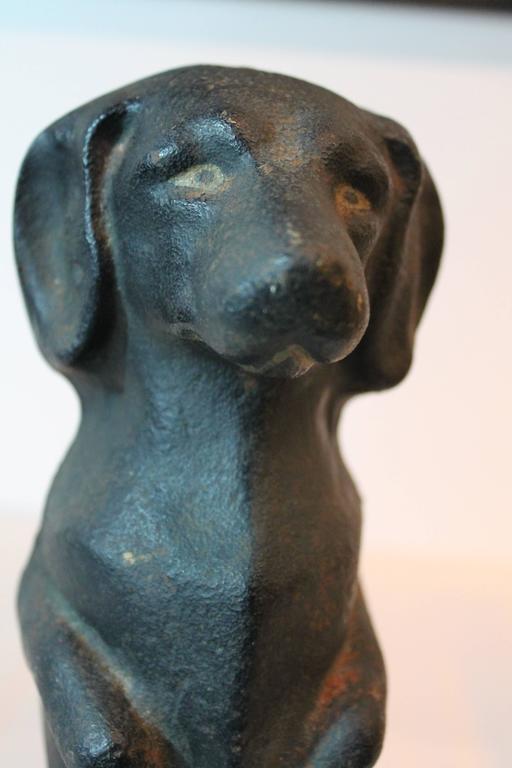 Cast Iron Dog Doorstop at 1stDibs