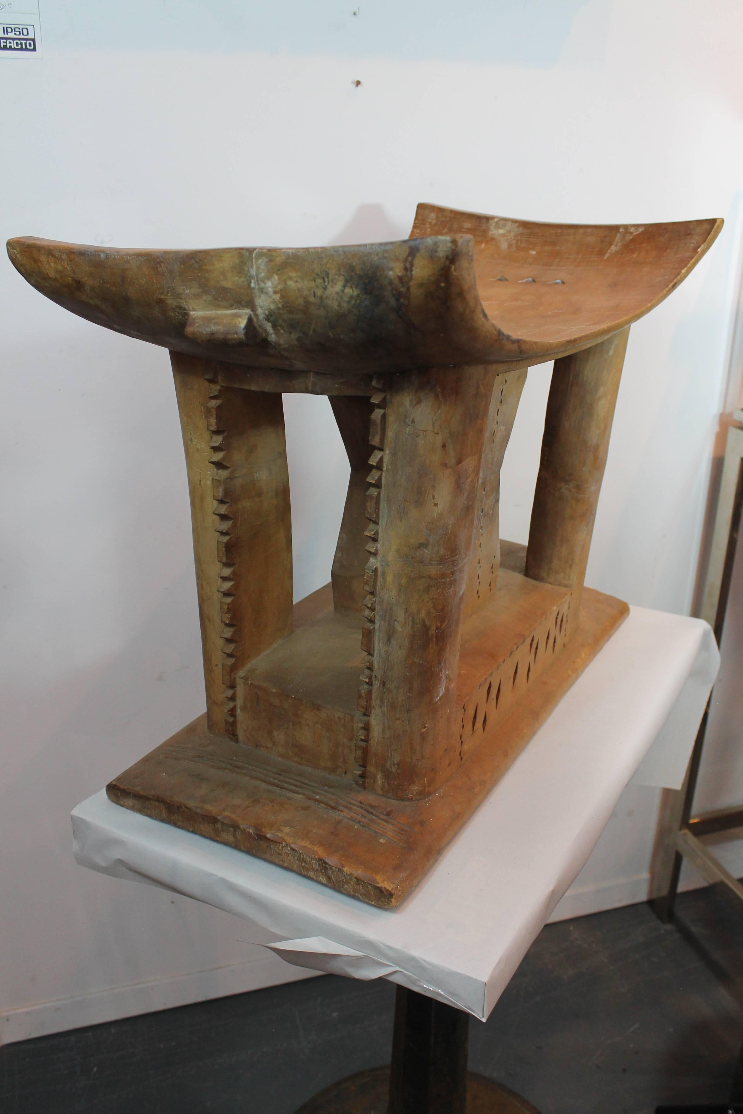 Tribal Ashanti Carved Stool For Sale