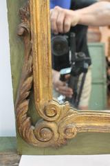 Italian Carved and Gilt Trumeau Mirror