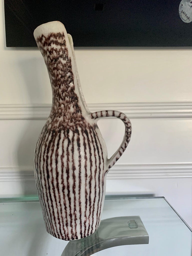 20th Century Italian Ceramic Sculptural Pitcher by Guido Gambone For Sale