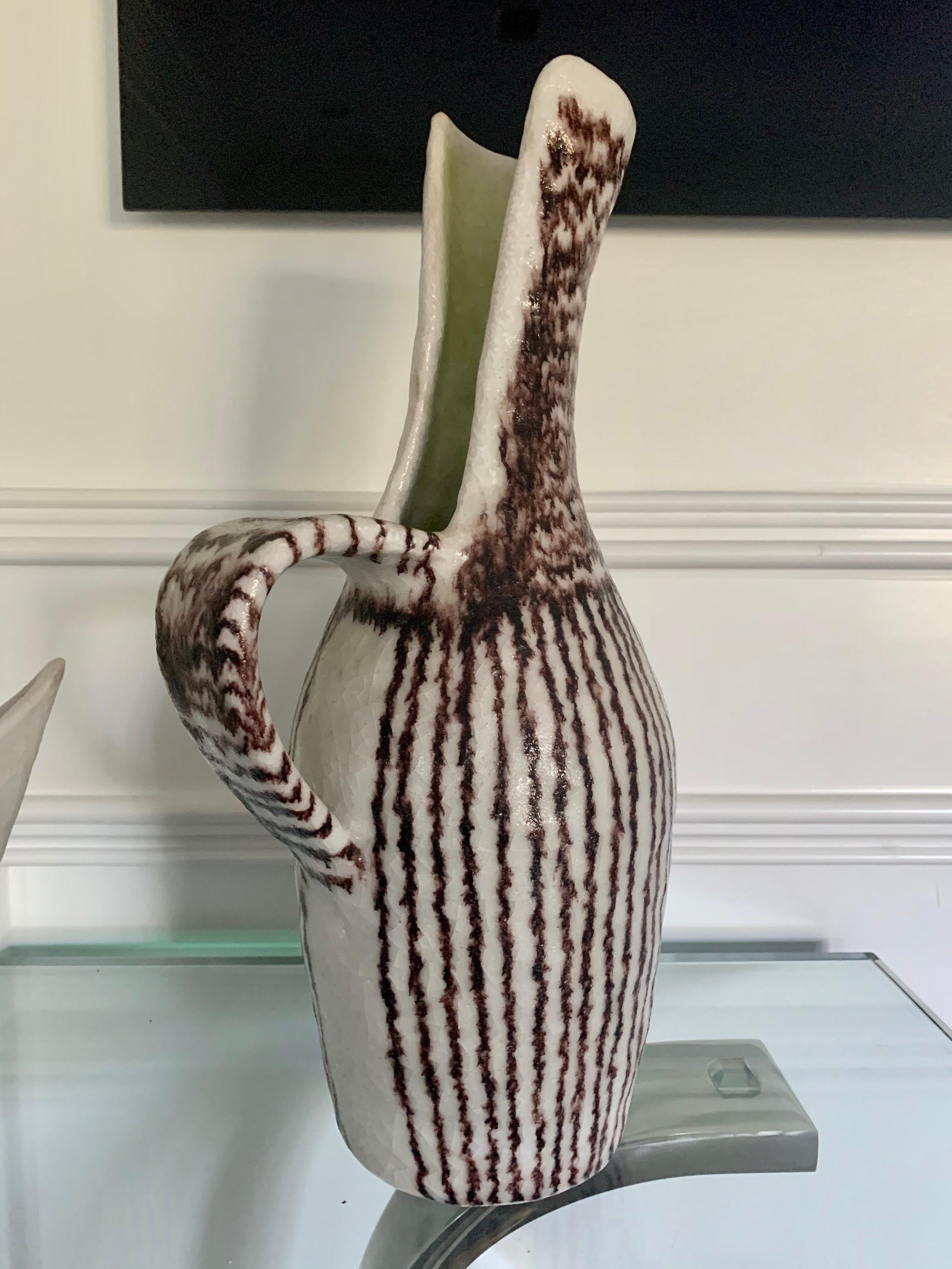 Italian Ceramic Sculptural Pitcher by Guido Gambone For Sale 2