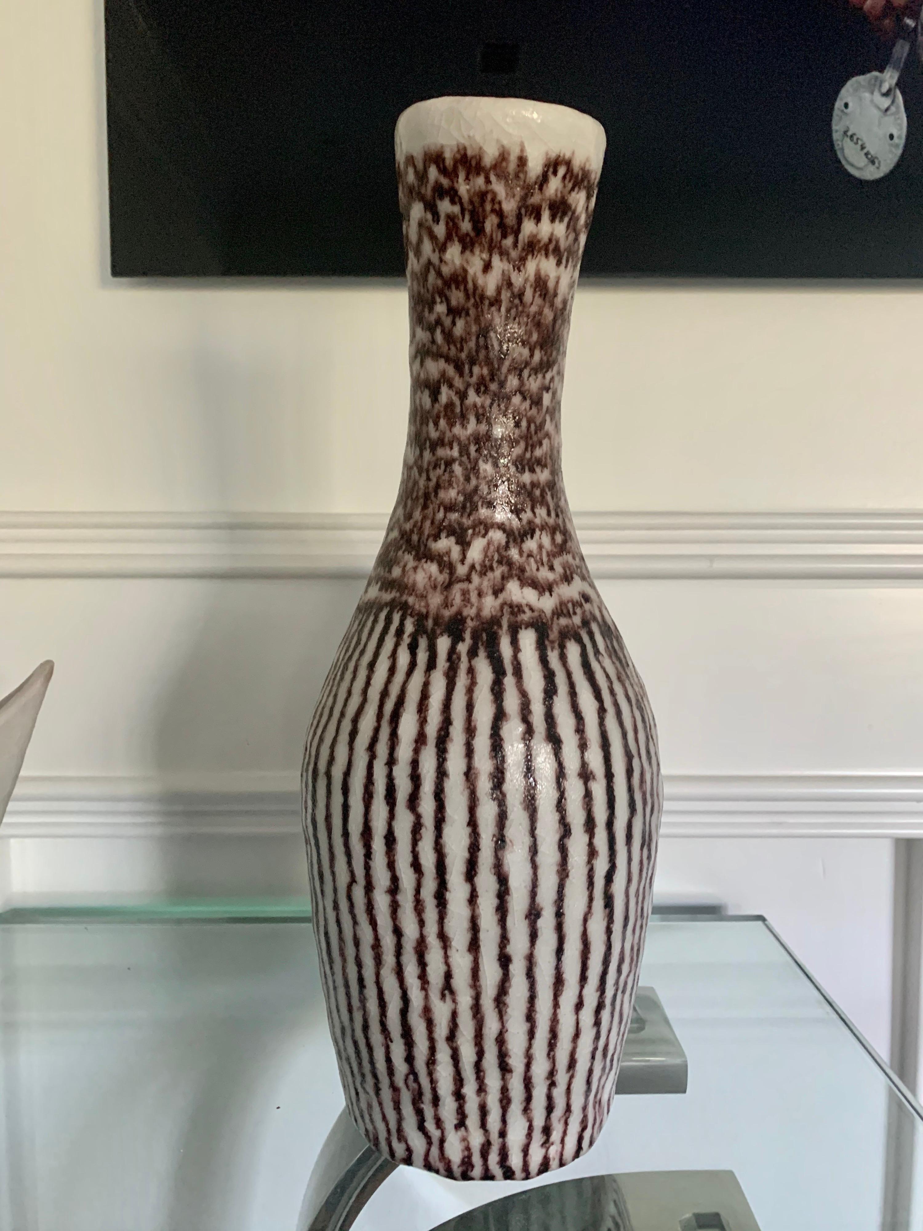 XX secolo Brocca scultorea in ceramica italiana di Guido Gambone in vendita