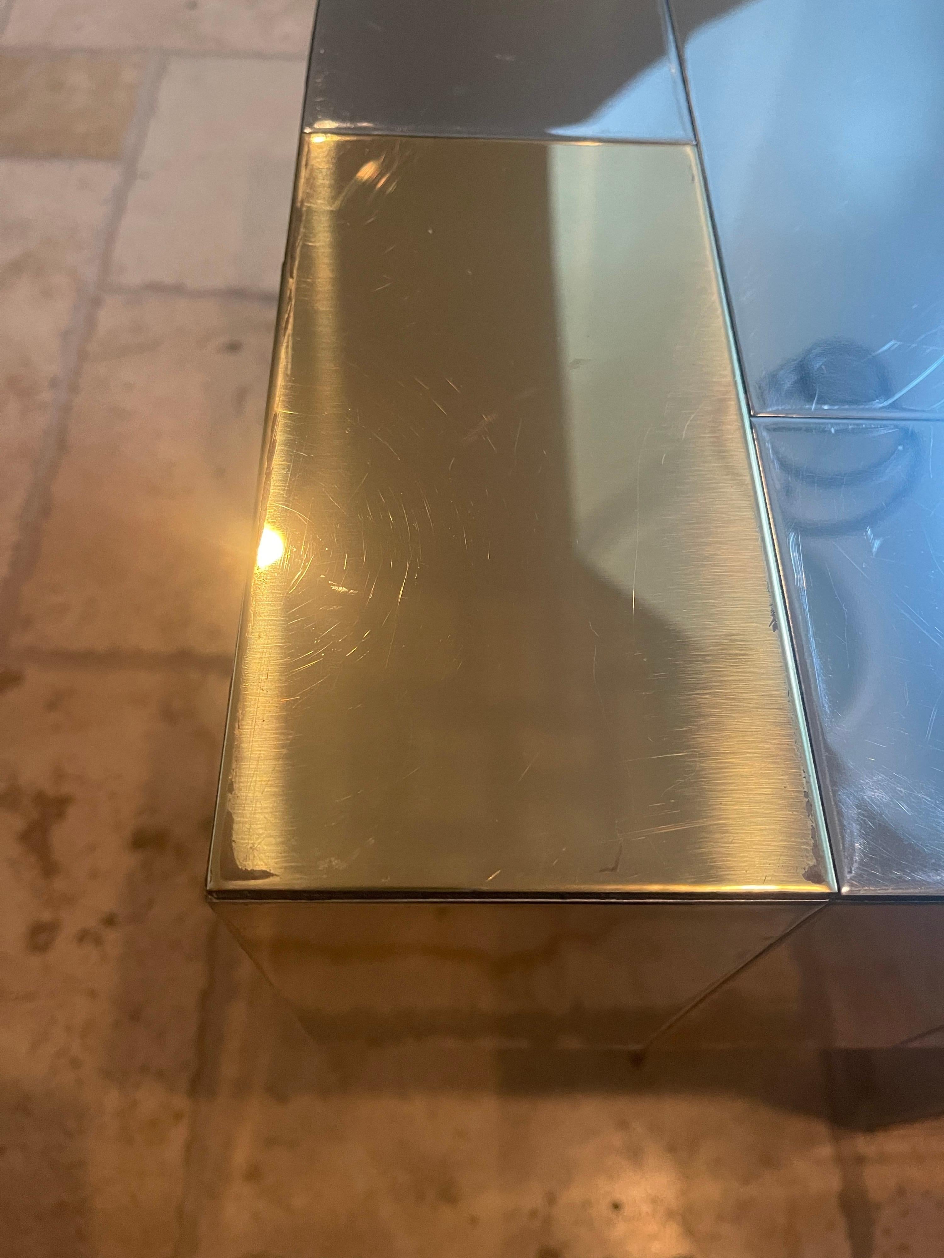 Brass Cityscape Table by Paul Evans for Directional For Sale