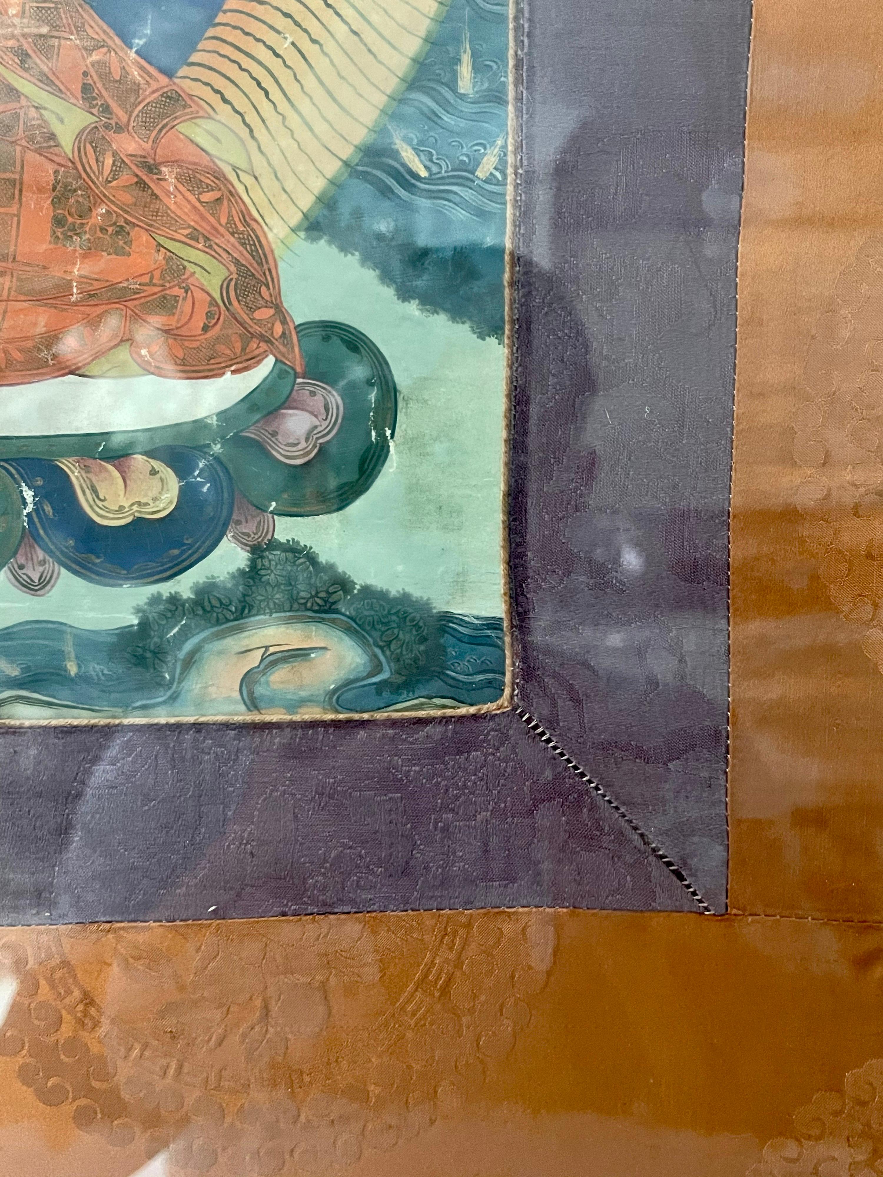 Antique Framed Tibetan Thangka 3