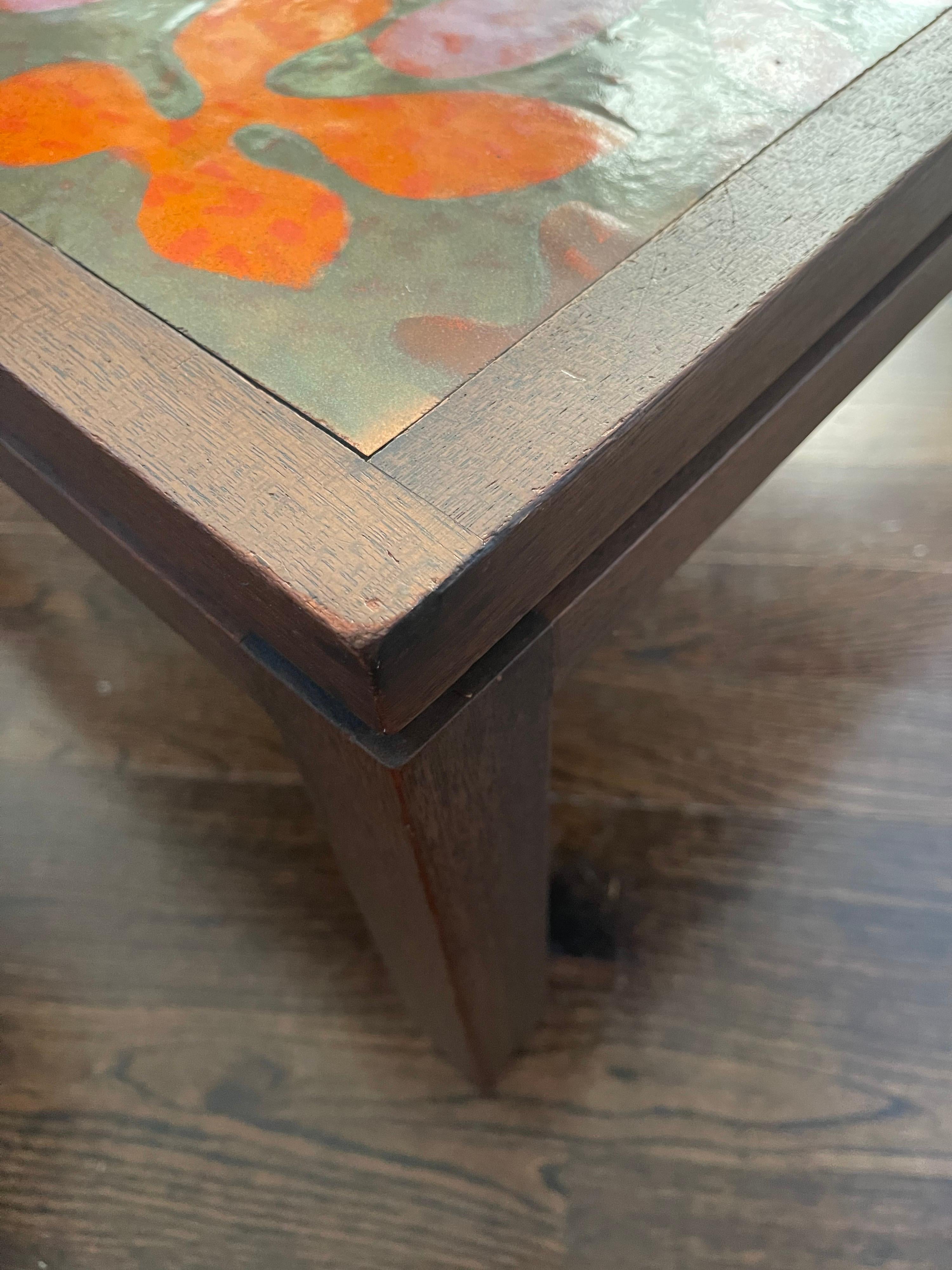 Rare Table with Enamel Copper Top by Harvey Probber 1